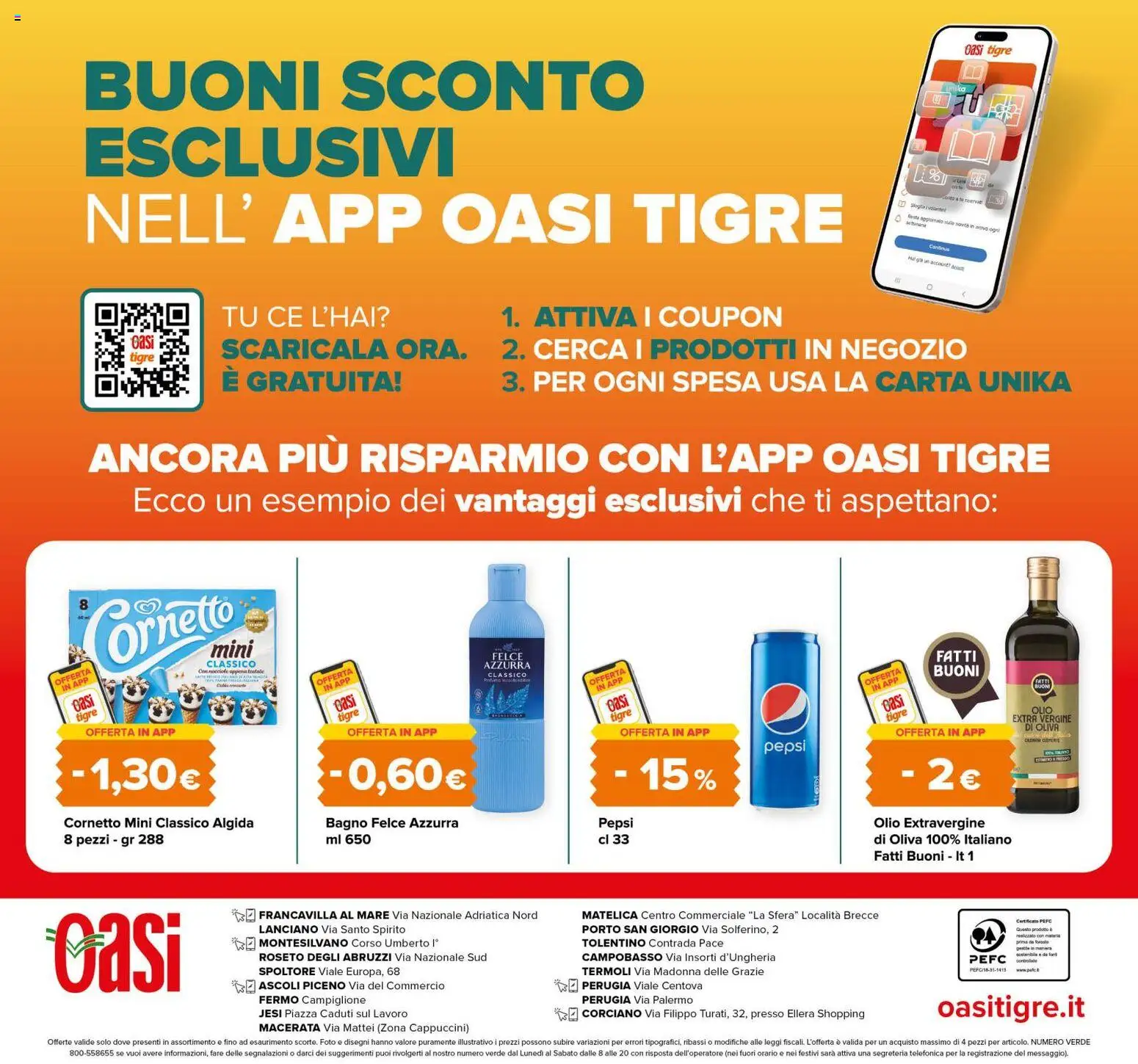 Volantino Oasi del 21/08/2026 | Pagina: 32 | Prodotti: Tè, Olio, Olio extra vergine, Bagno