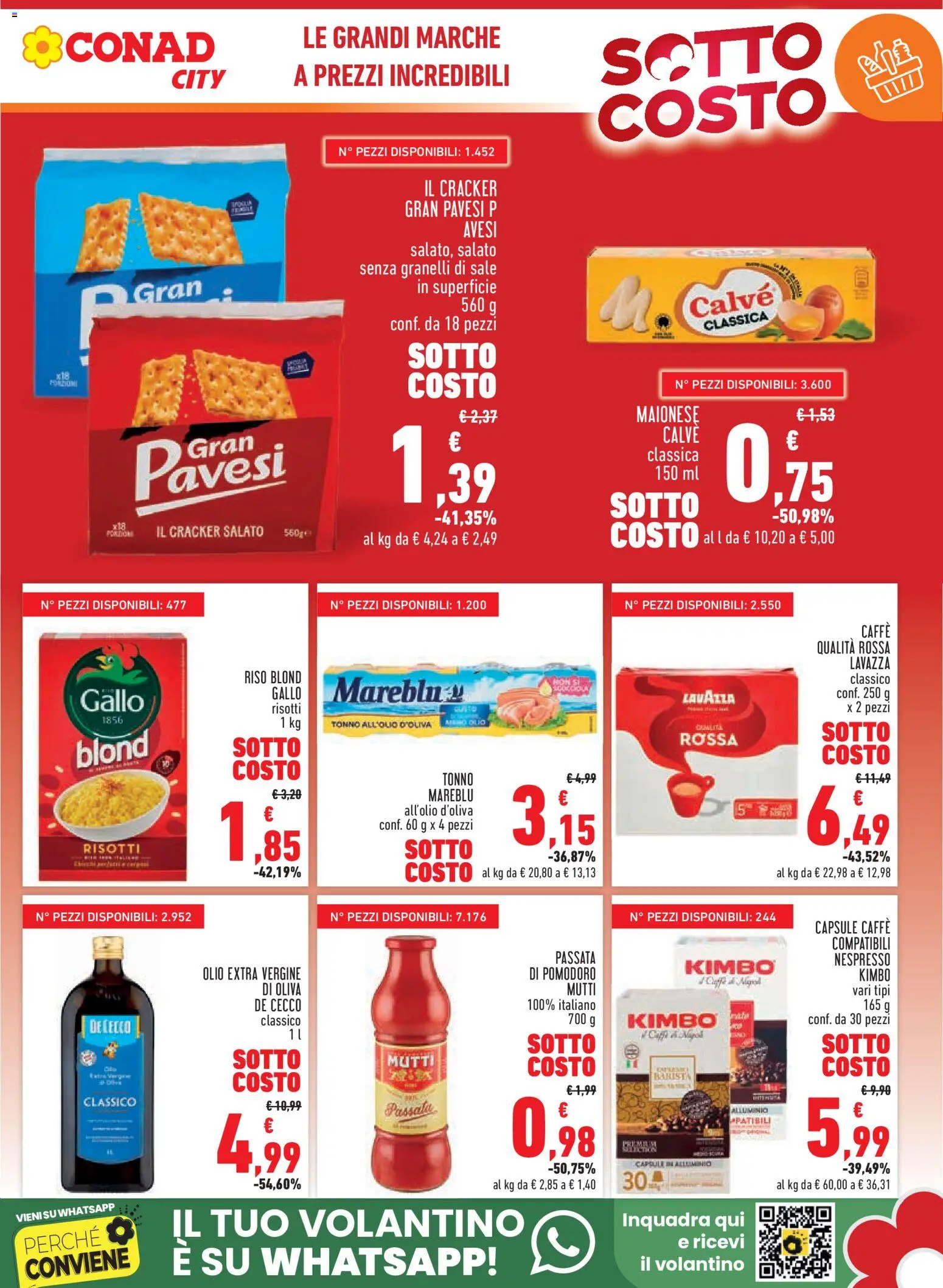 Volantino Conad del 04.06.2026 | Pagina: 3 | Prodotti: Riso, Crackers, Olio extra vergine, Alluminio