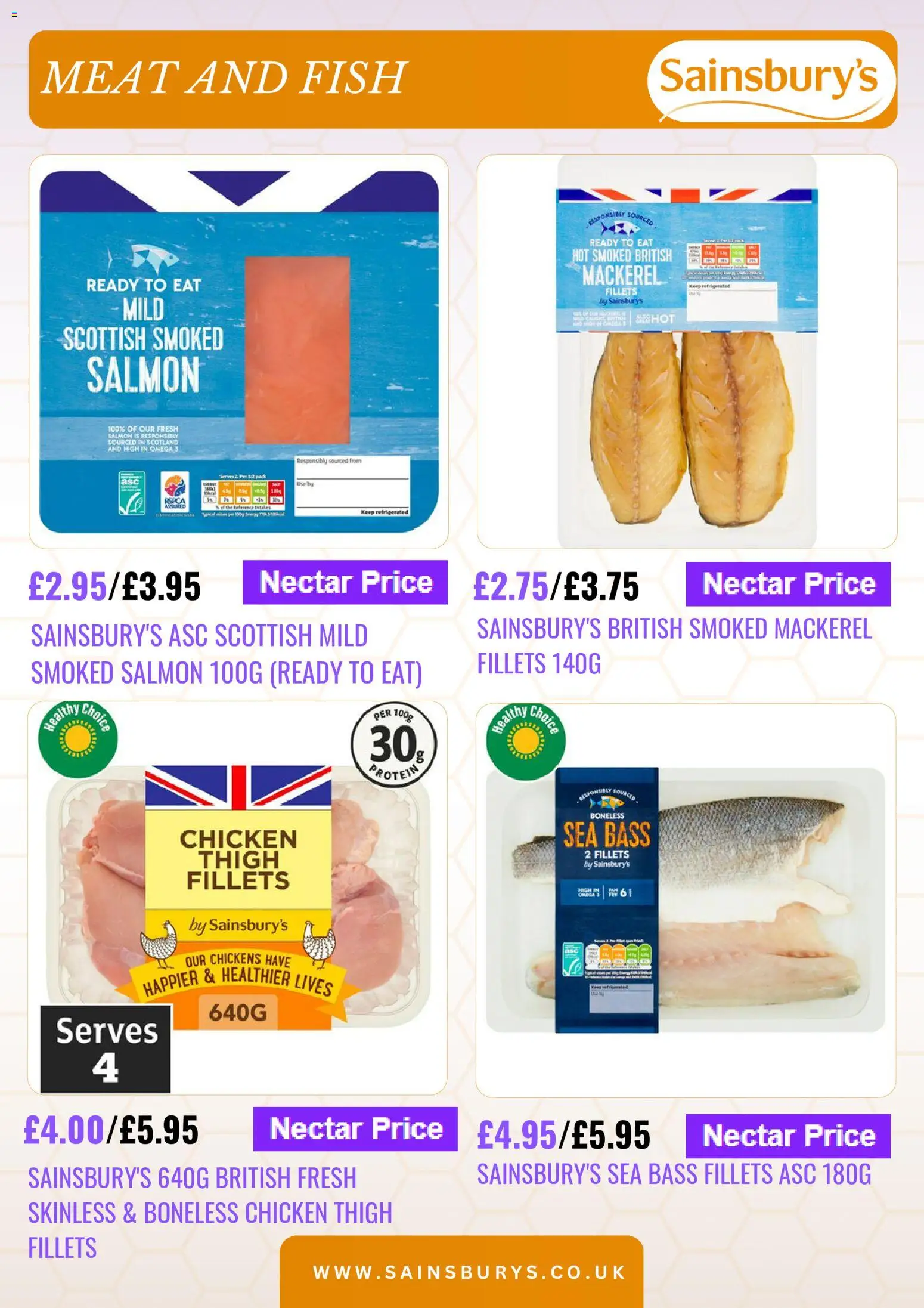 {H1} | Page: 5 | Products: Chicken, Smoked mackerel, Fresh salmon, Fish