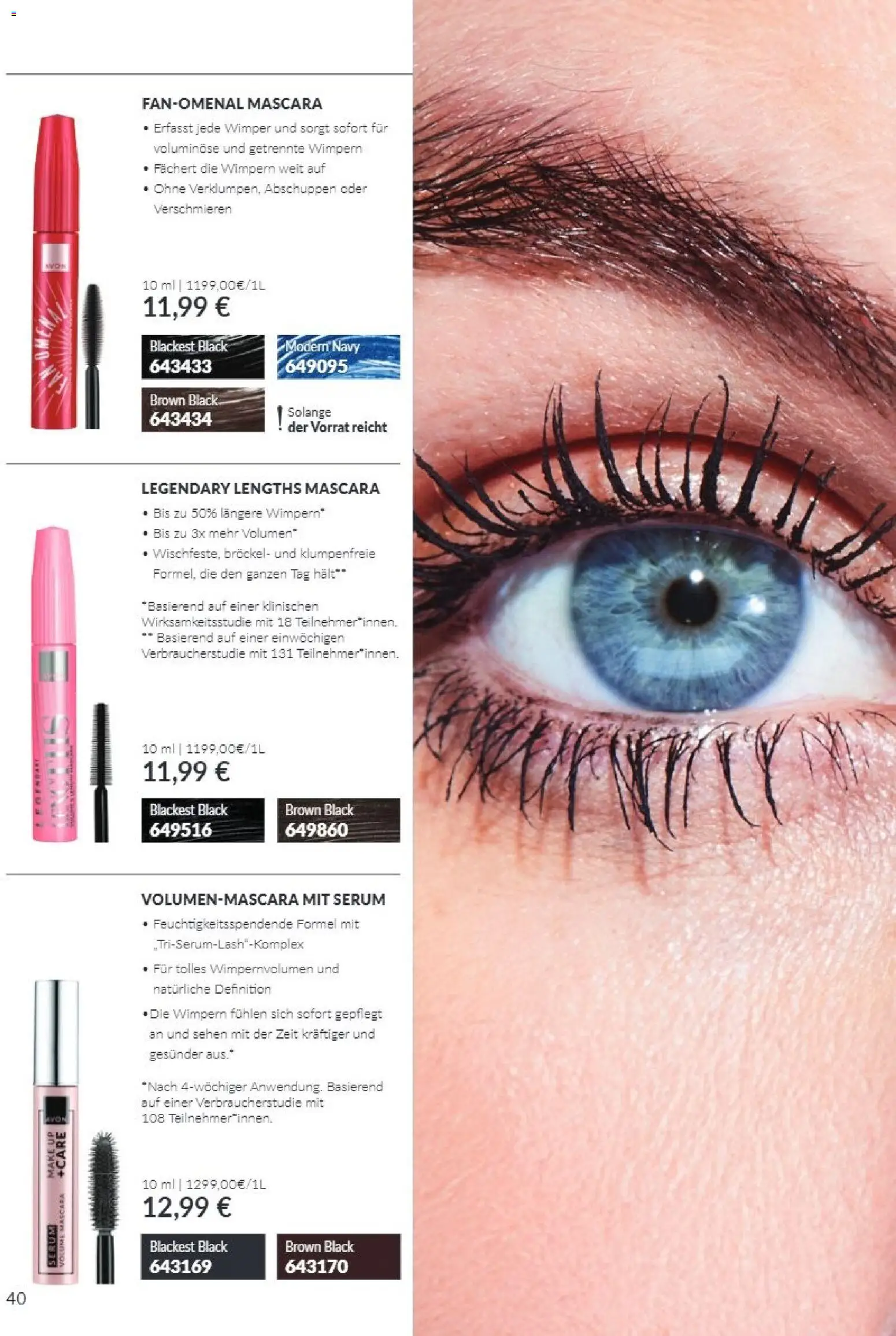 AVON Katalog Oktober 2026 – gültig ab 01.10.2026 | Seite: 40 | Produkte: Mascara, Serum