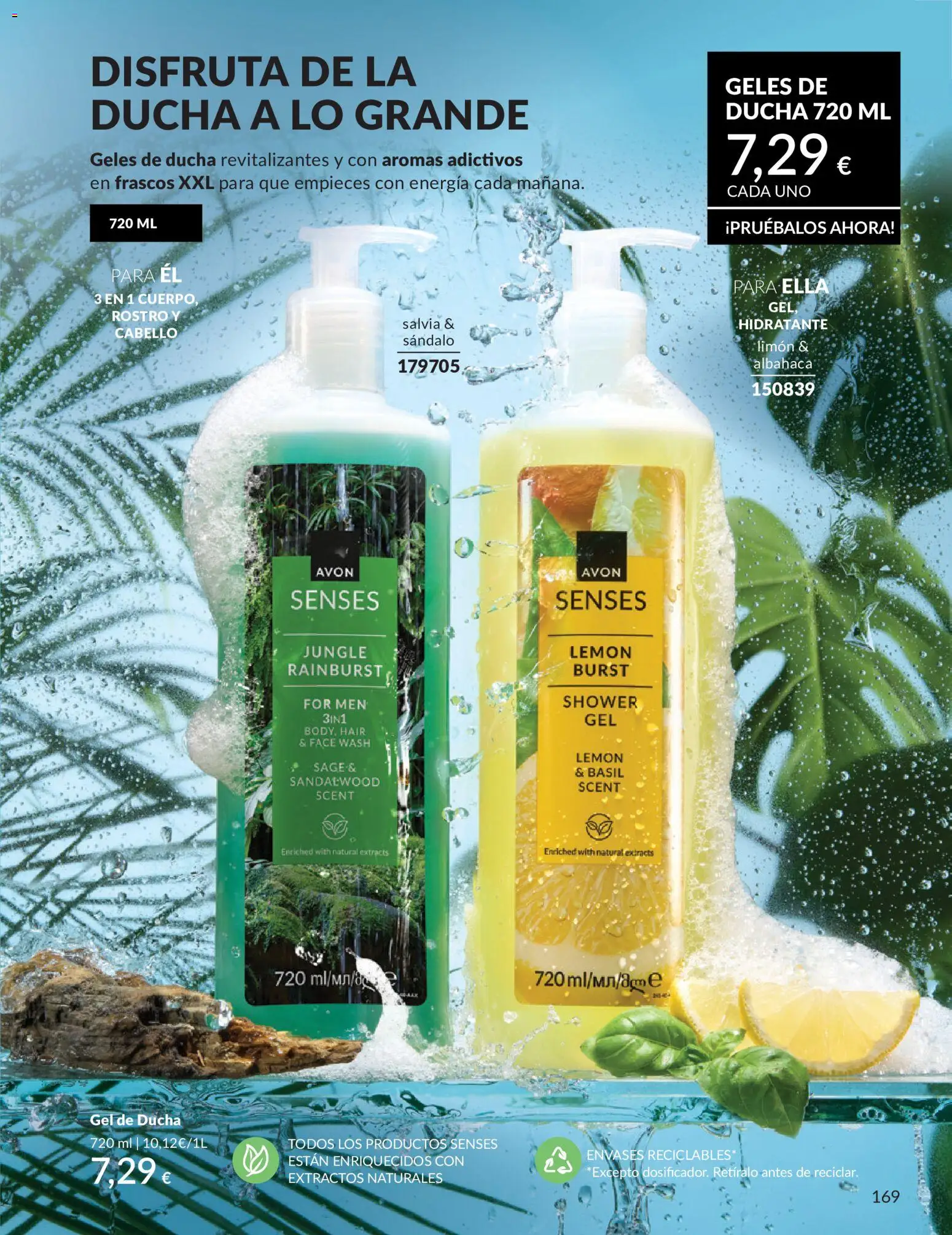 Catálogo AVON campaña 6 │ válido desde el 01.06.2026 | Página: 169 | Productos: Gel de ducha, Ducha