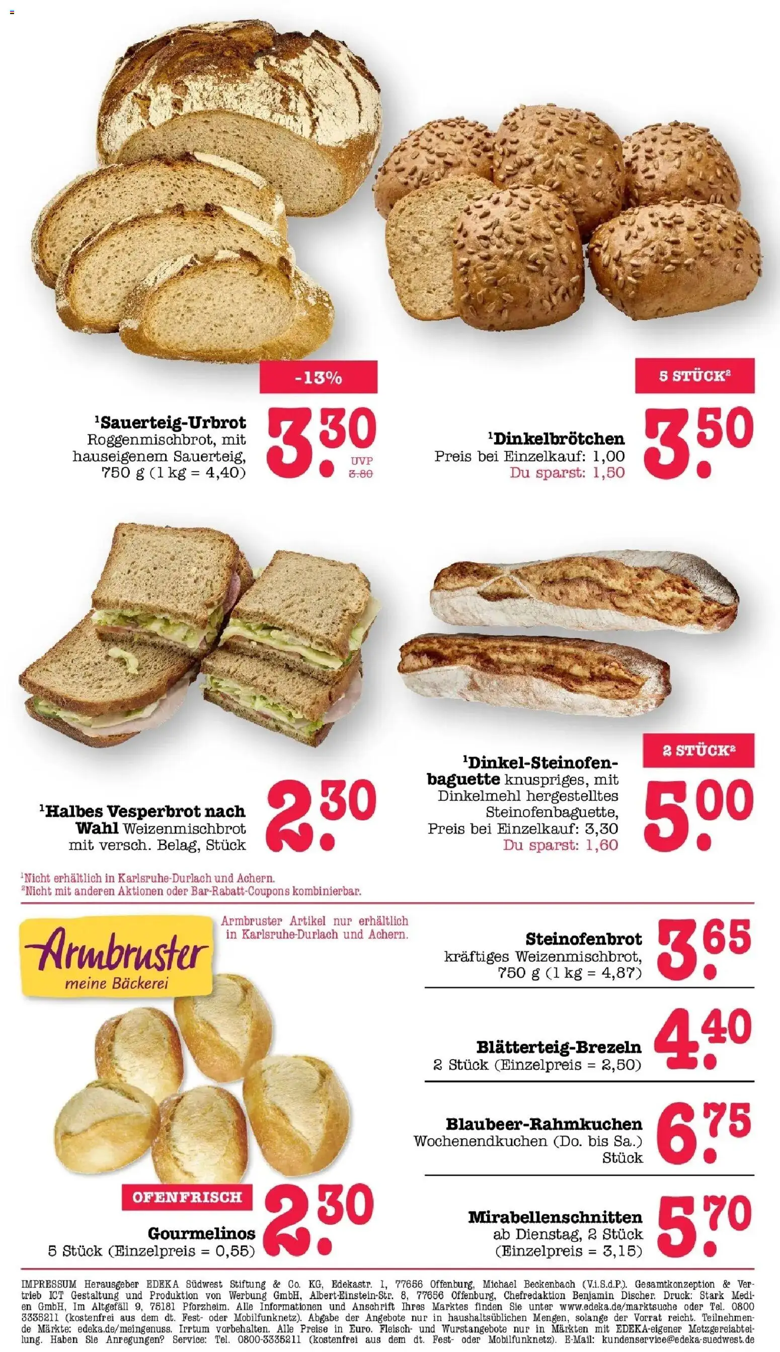 Edeka Prospekt Achern (ab 17.08.2026) » Angebote Online | Seite: 12 | Produkte: Bäckerei, Baguette, Fleisch