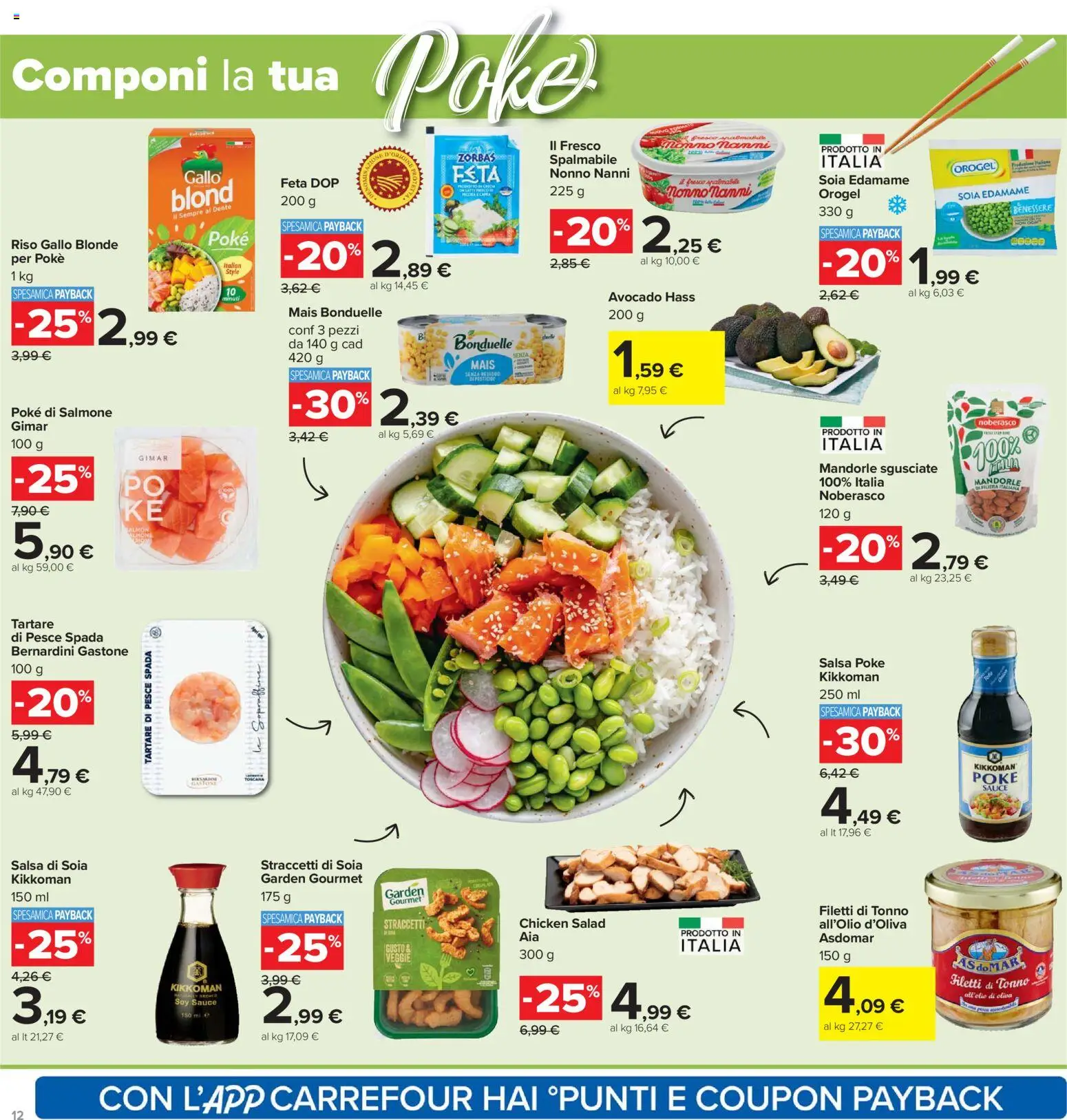 Volantino Carrefour del 21.04.2026 | Pagina: 12 | Prodotti: Salmone, Salsa, Tonno, Mais