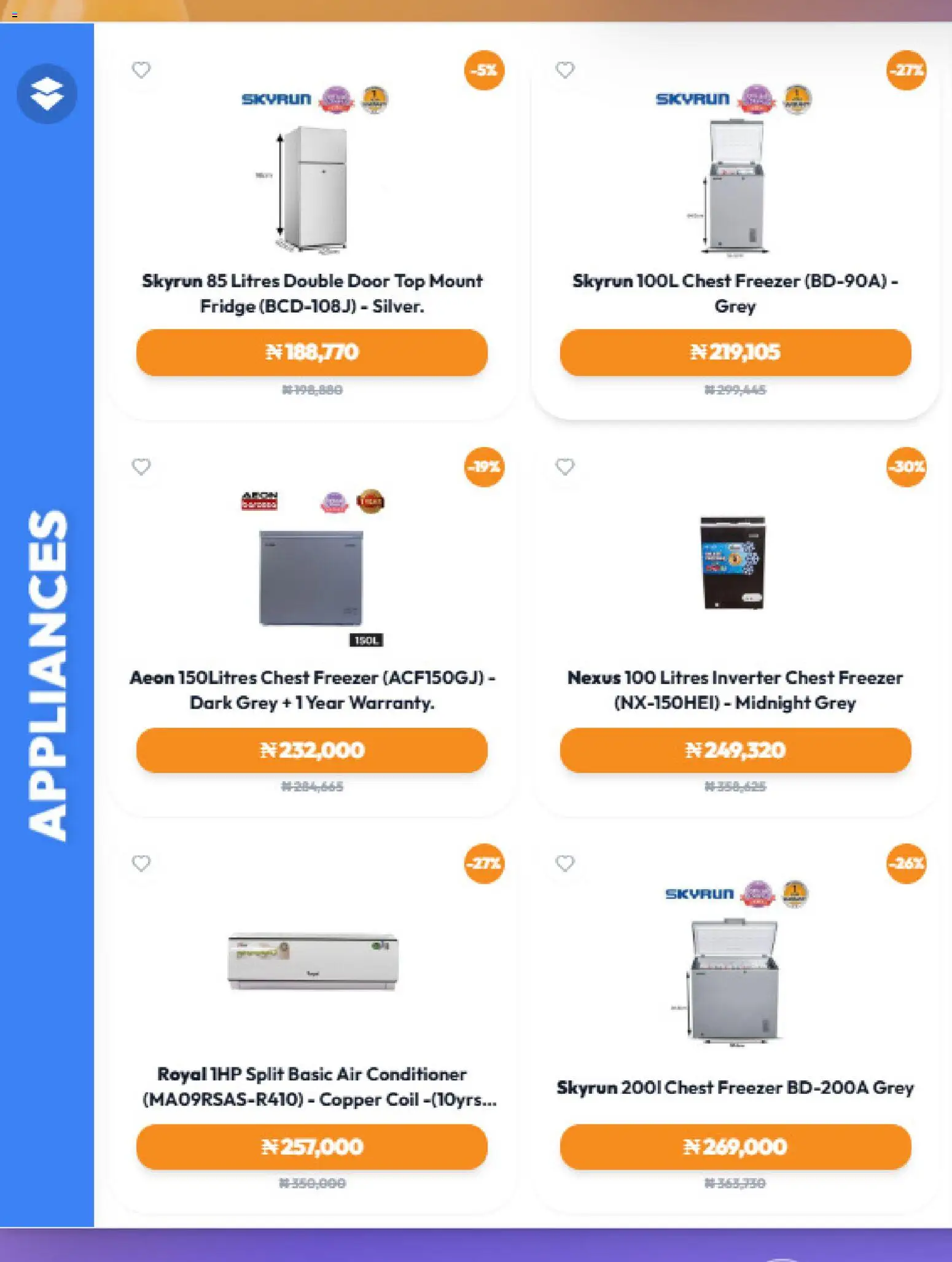 Jumia Catalogue valid from 08/09/2026 | Page: 6 | Products: Conditioner, Freezer, Fridge, Door