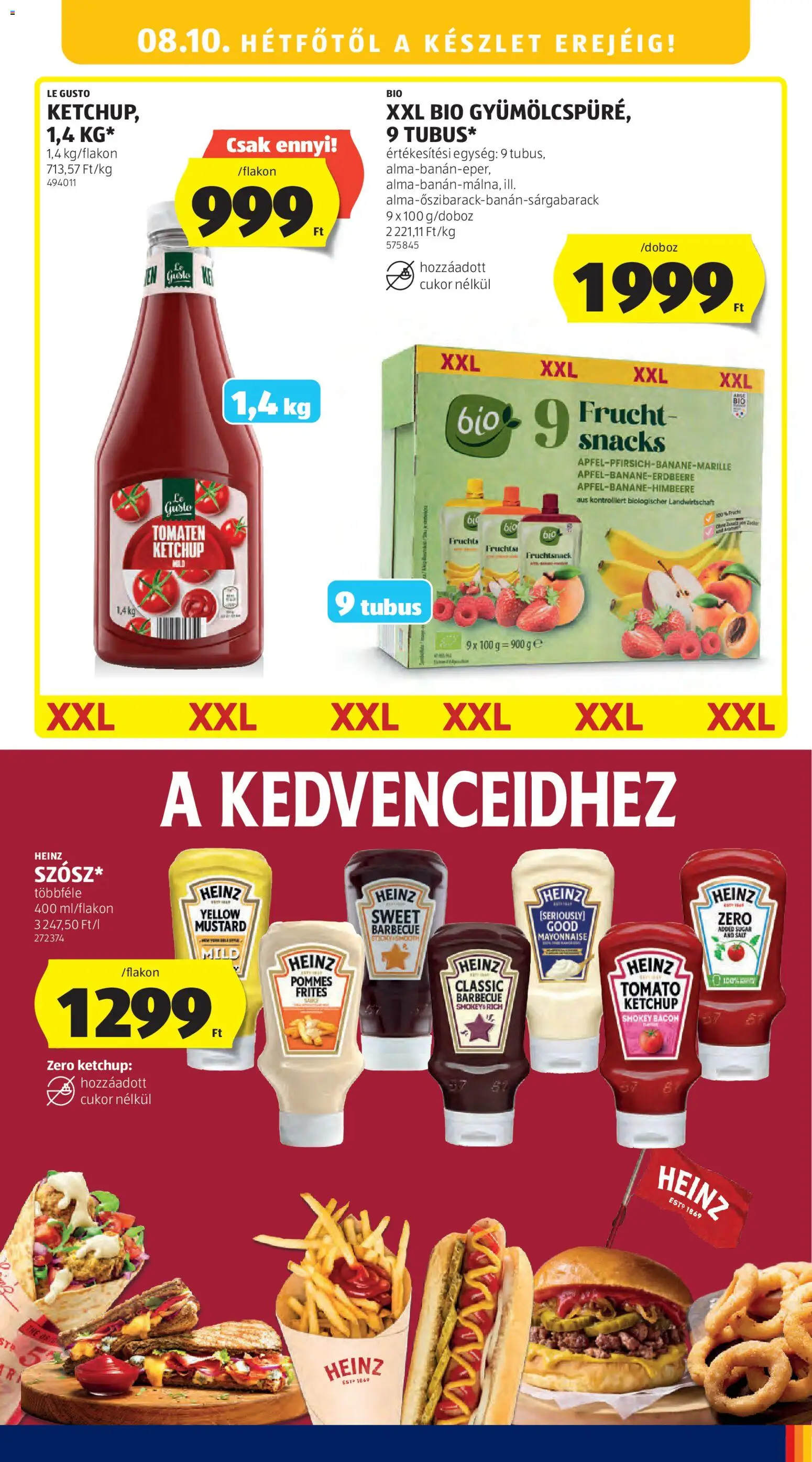 Aldi akciós ujság - amely érvényes a következő dátumtól: 2026.08.06. | Oldal: 27 | Termékek: Lé, Bacon, Ketchup, Cukor