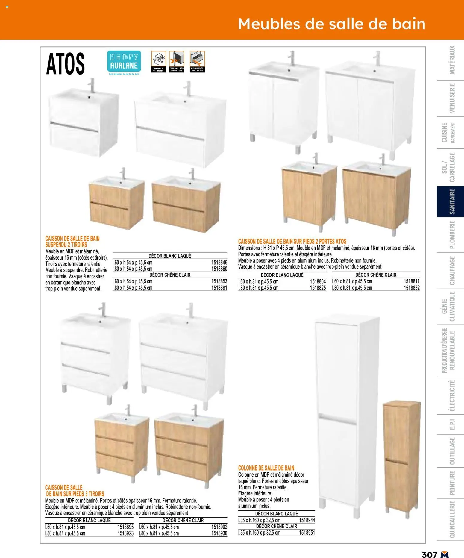 {H1} | Page: 307 | Produits: Meuble, Étagère, Portes, Tiroirs