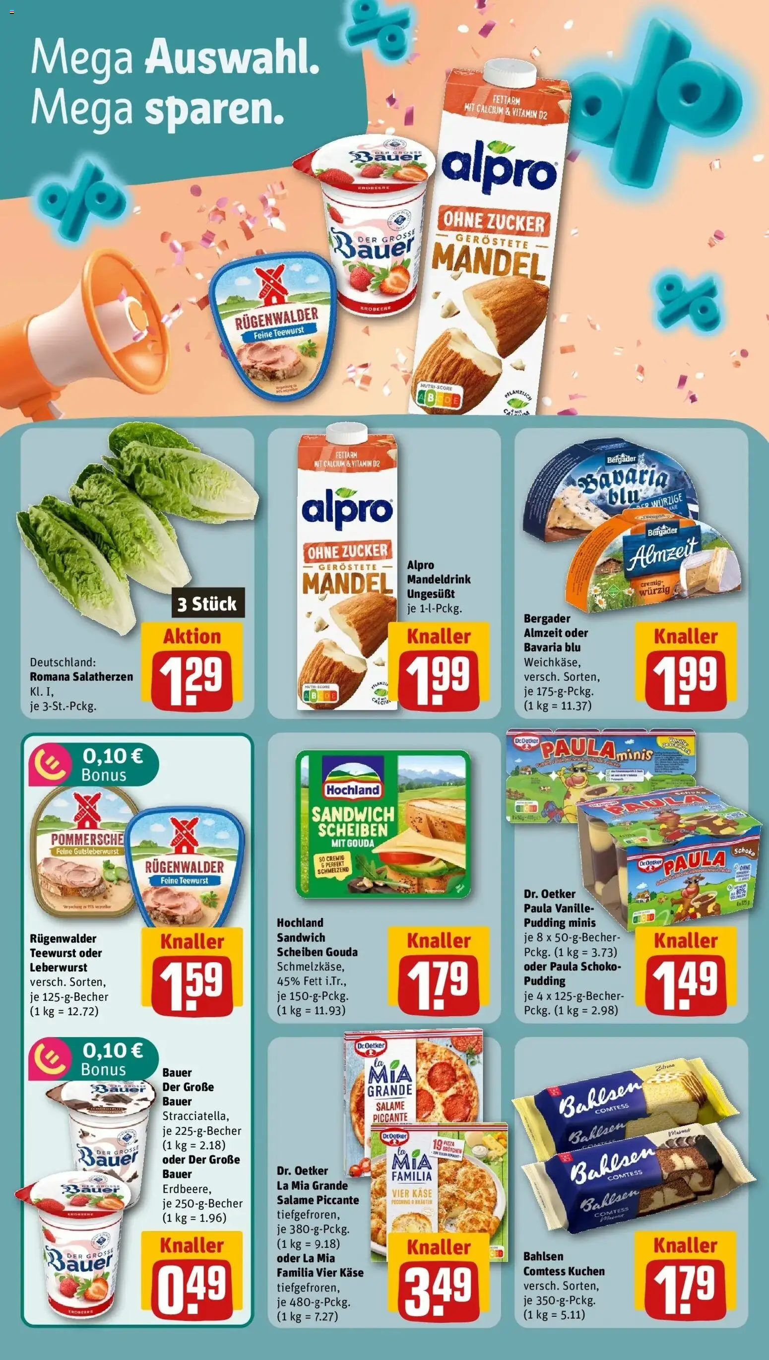 REWE Prospekt ab 28.09.2026 zum Blättern » Angebote | Seite: 6 | Produkte: Pudding, Vanille, Alpro, Pizza