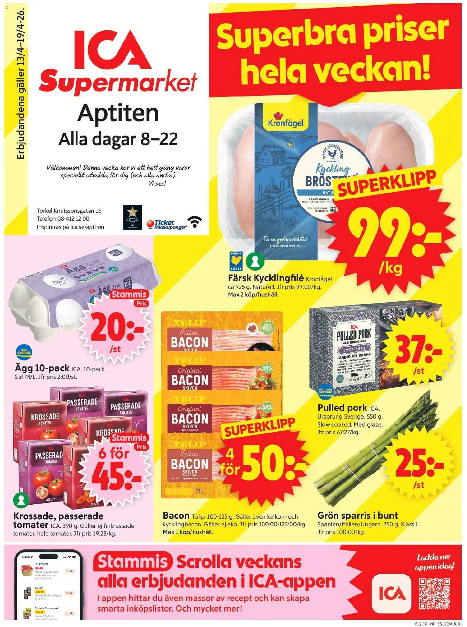 ICA Supermarket reklamblad aktuell från 13.04.2026 | Sida: 1
