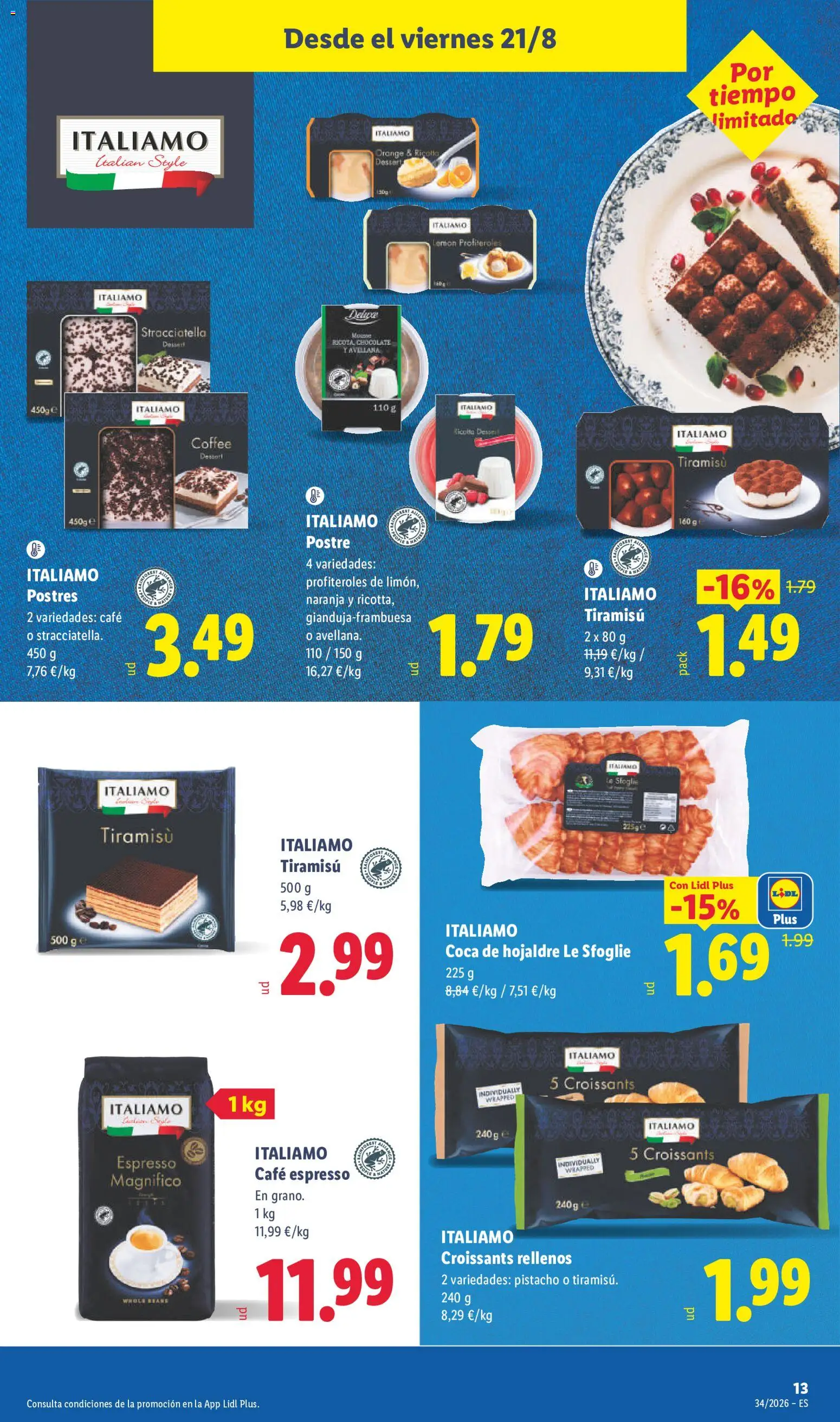 Lidl folleto │ válido desde el 17/08/2026 | Página: 41 | Productos: Mousse, Café, Chocolate, Ricotta