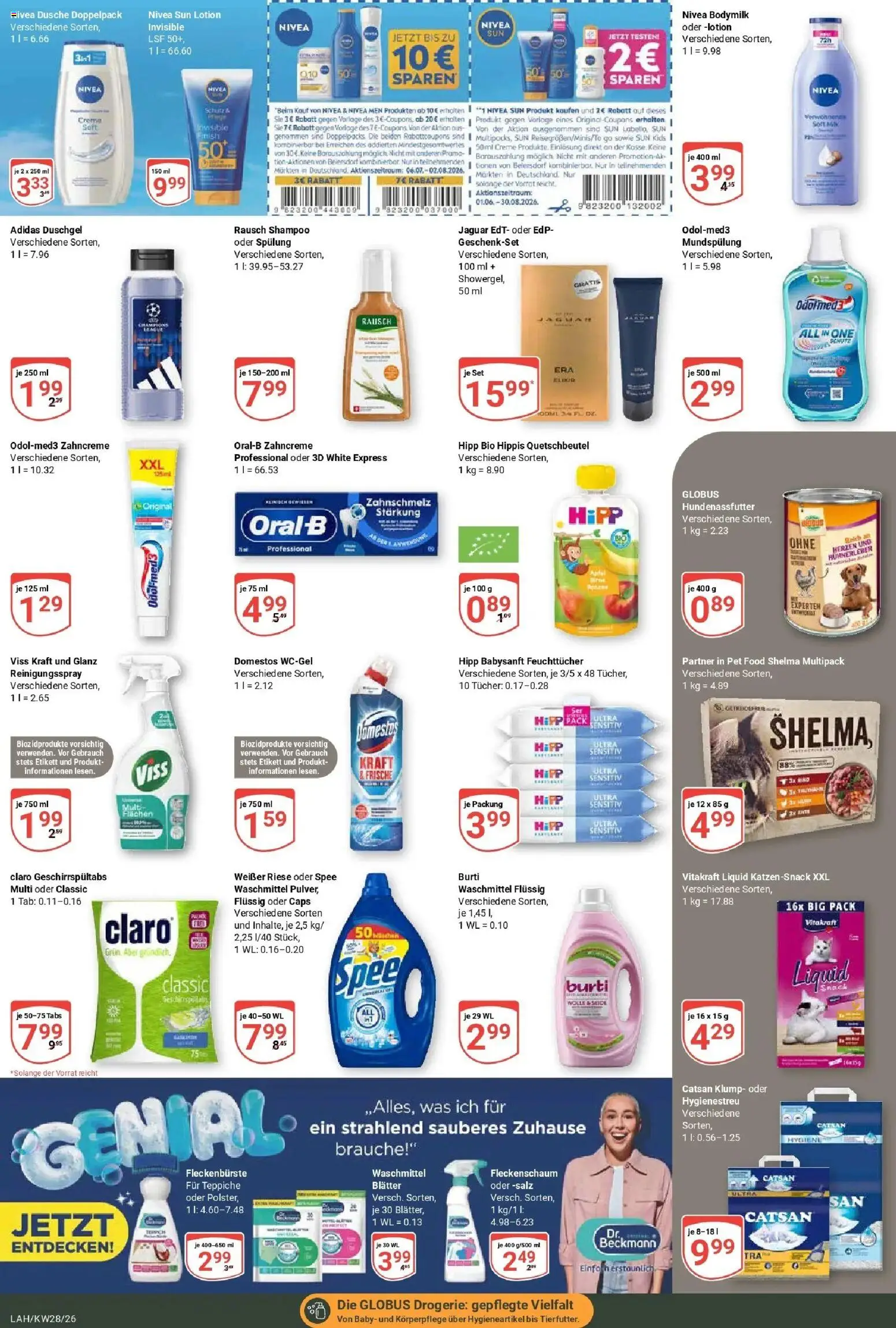 Globus Prospekt Lahnstein – gültig ab 06.07.2026 | Seite: 20 | Produkte: Dusche, Shampoo, Duschgel, Spee