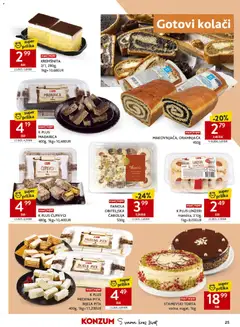 Konzum HR akciós újság - amely érvényes a következő dátumtól: 2026.10.21. | Oldal: 25 | Termékek: Torta, Pita