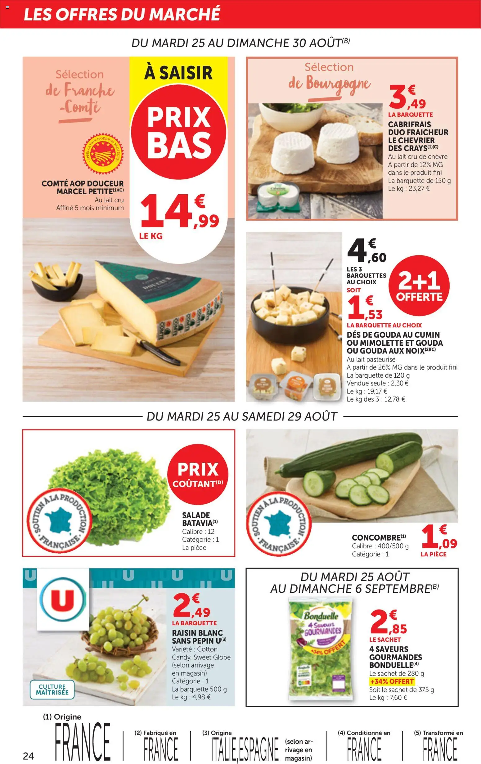 {H1} | Page: 24 | Produits: Raisin, Bourgogne, Lait, Gouda