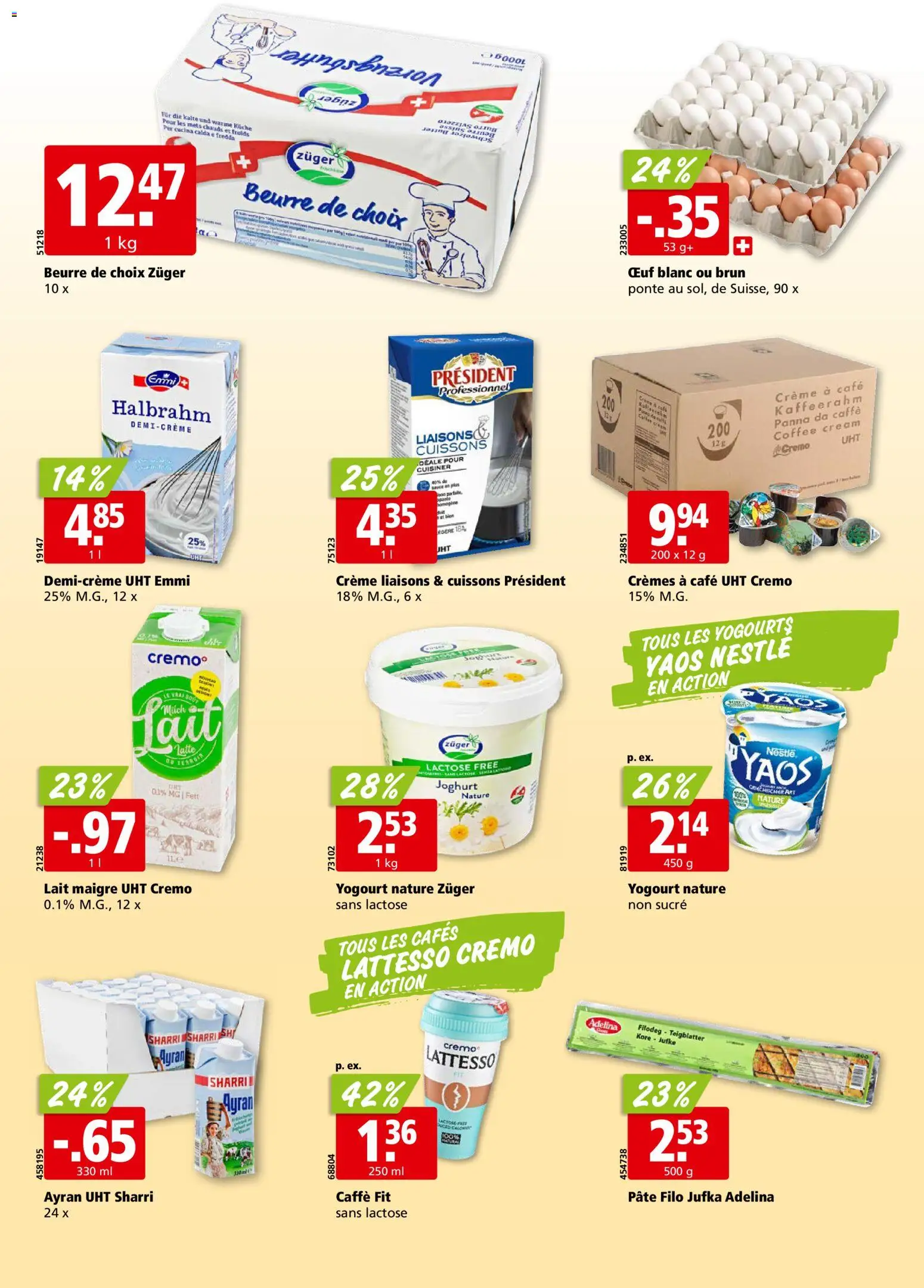 Aligro aktionen Chavannes, Matran, Genève, Sion – gültig ab 29.06.2026 | Seite: 14 | Produkte: Joghurt, Creme