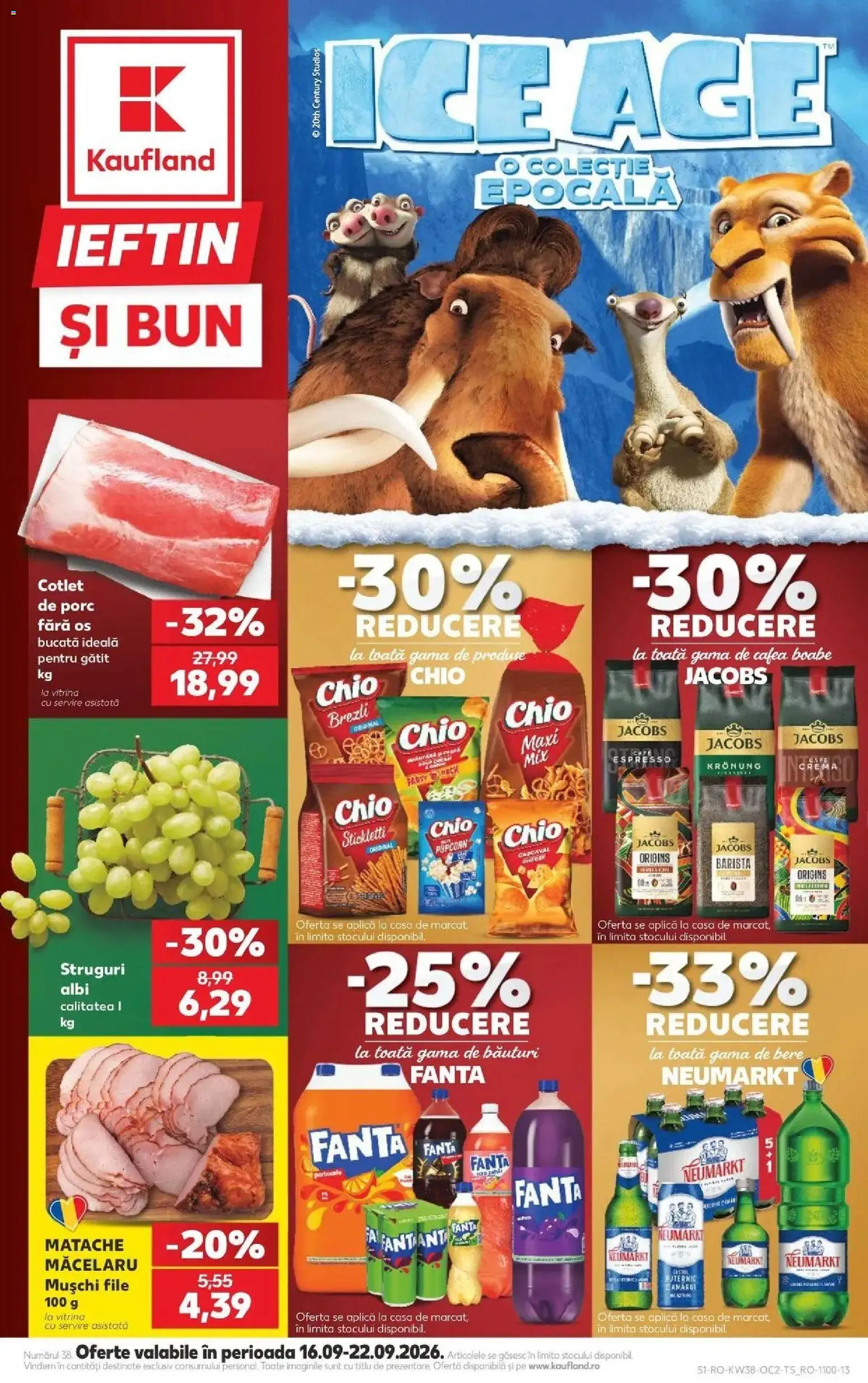 Kaufland Ploiești 16.09.2026 - Revista si Oferta | Pagină: 1 | Produse: Struguri, Cotlet, Bere, Portocale