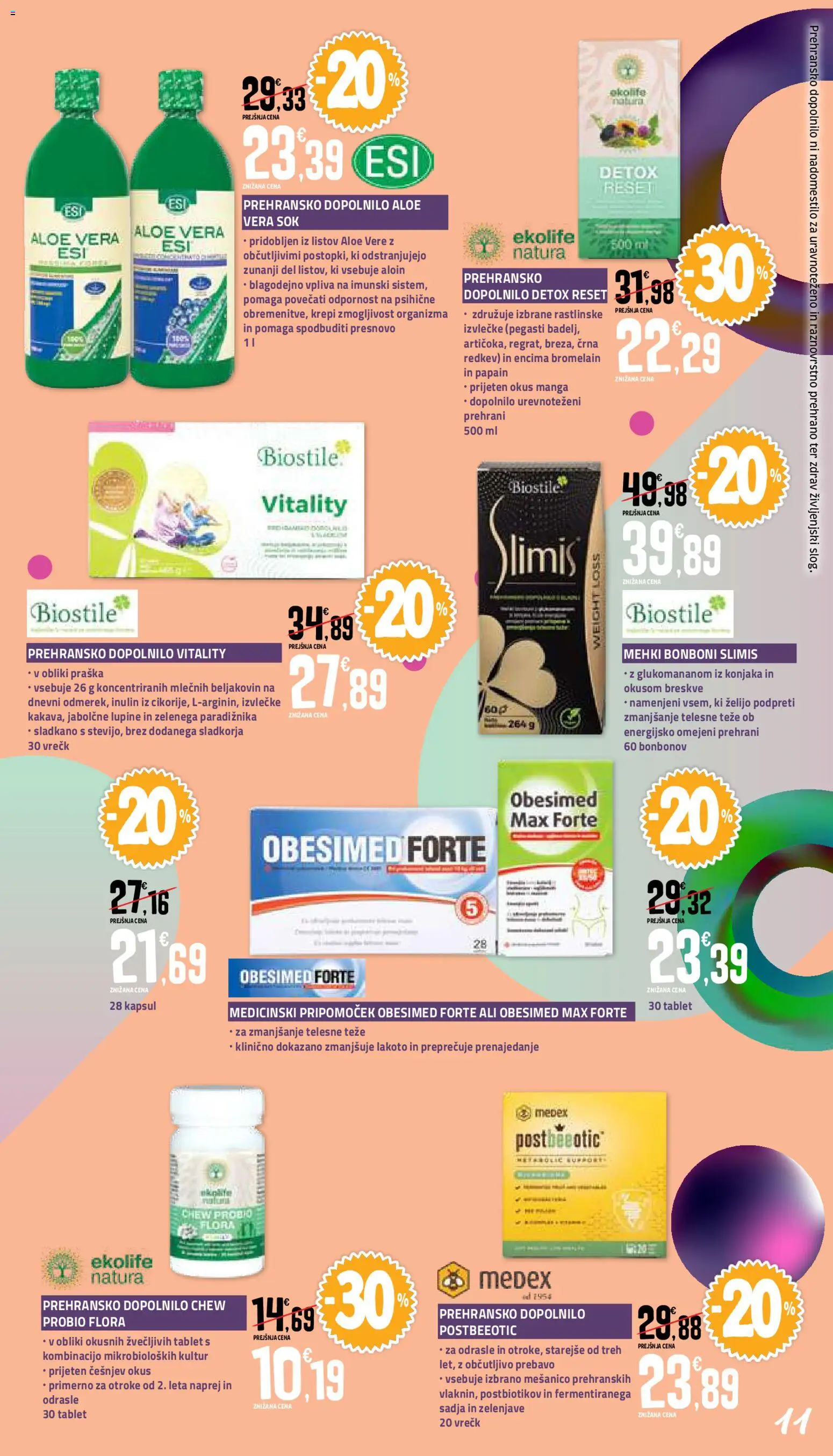 Novi E.leclerc katalog ponudbe – veljaven od 04.09.2026 | Stran: 11 | Izdelki: Aloe Vera, Bonboni, Sok