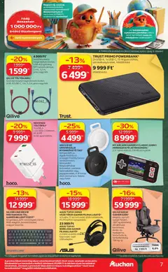 Auchan Iskolakezdés ajánlatok - amely érvényes a következő dátumtól: 2026.08.21. | Oldal: 7 | Termékek: Játék, USB, Headset, Hinta