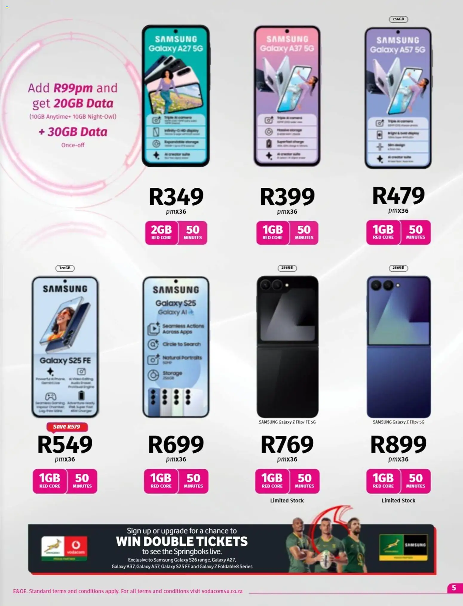New Vodacom catalogue – valid from 07/08/2026 | Page: 5 | Products: Data, Stock
