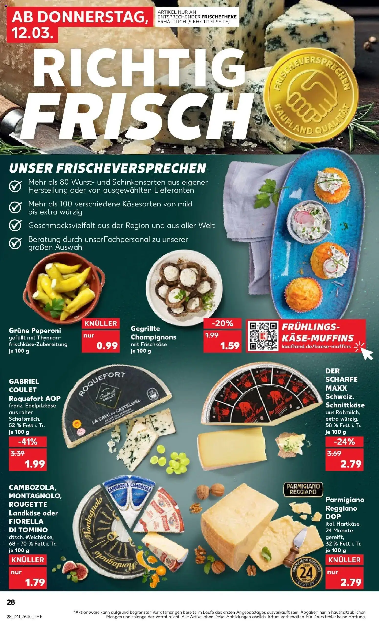 Kaufland Prospekt Meppen	 – gültig ab 09.03.2026 | Seite: 40 | Produkte: Champignons, Wurst, Frischkase