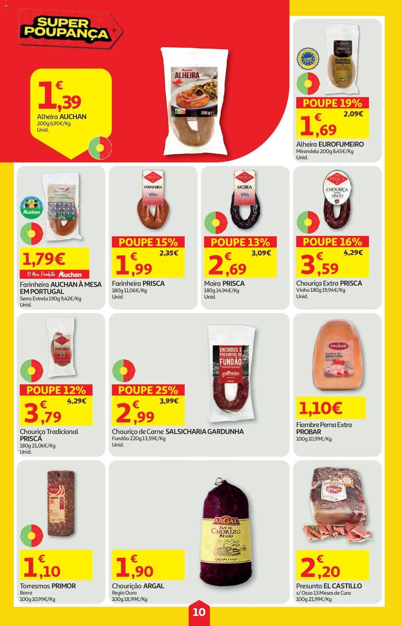 Auchan folheto │ válido de 28.05.2026 | Página: 10 | Produtos: Vinho, Chouriço, Carne, Alheira