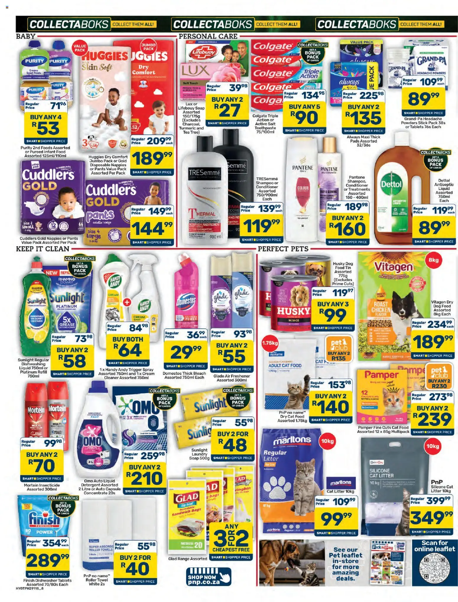 New Pick n Pay catalogue – valid from 23/10/2026 | Page: 8 | Products: Dishwasher, Pads, Soap, Cat food