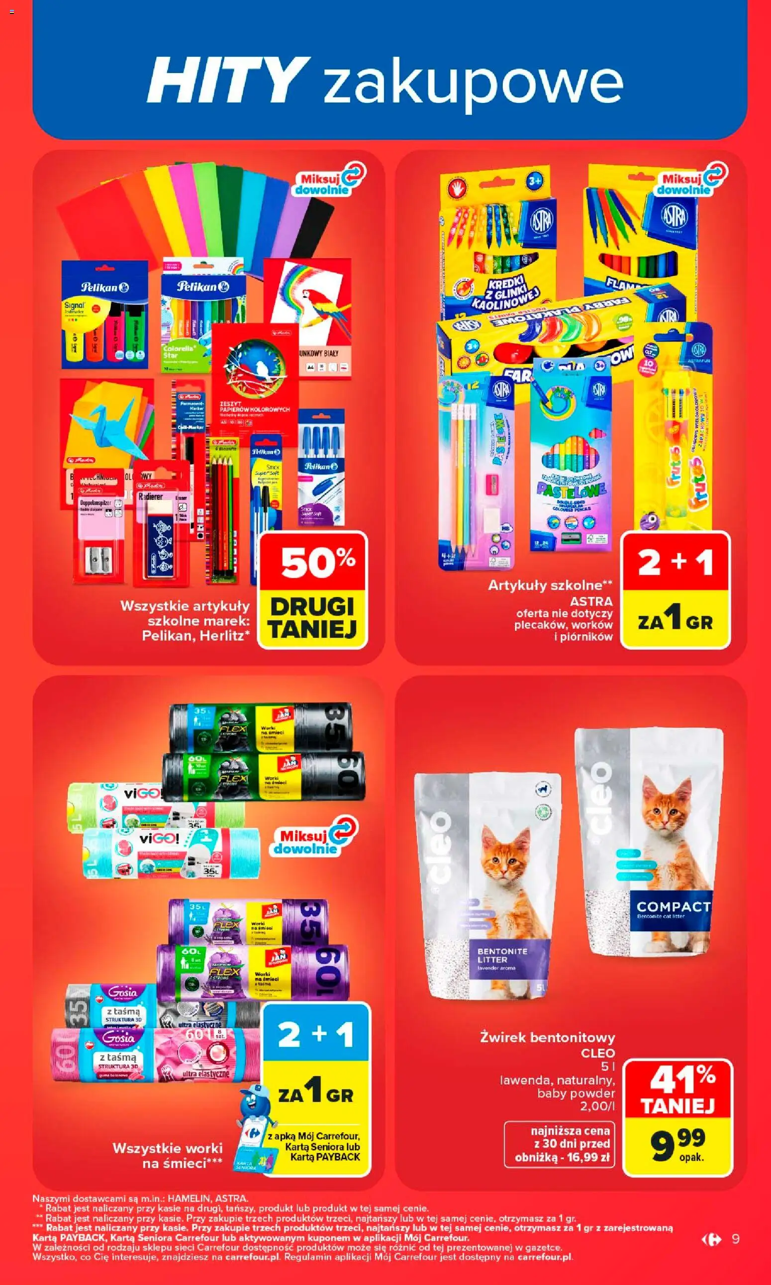 Carrefour gazetka od 10.08.2026 | Strona: 11 | Produkty: Karta, Zeszyt, Kredki, Por