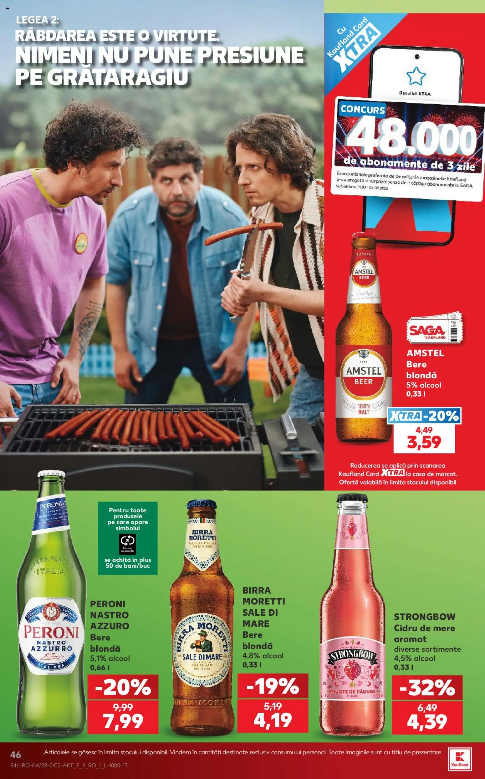Noul catalog Kaufland – valabil de la 08.07.2026 | Pagină: 46 | Produse: Bere, Mere, Fructe