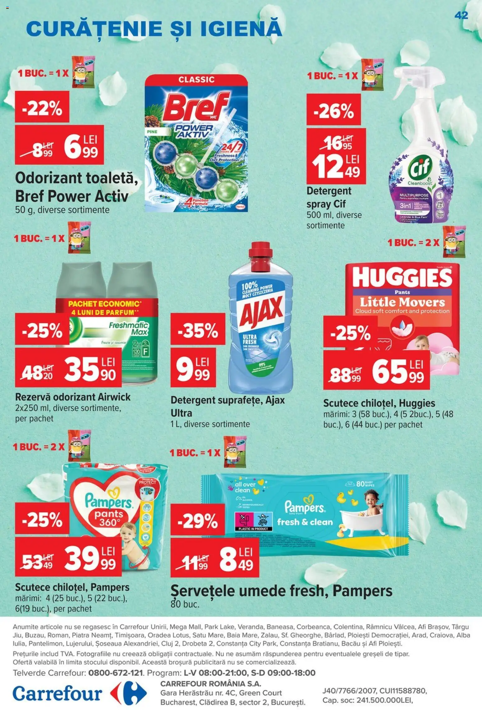 Noul catalog Carrefour – valabil de la 14.10.2026 | Pagină: 42 | Produse: Cif, Parfum, Scutece, Power