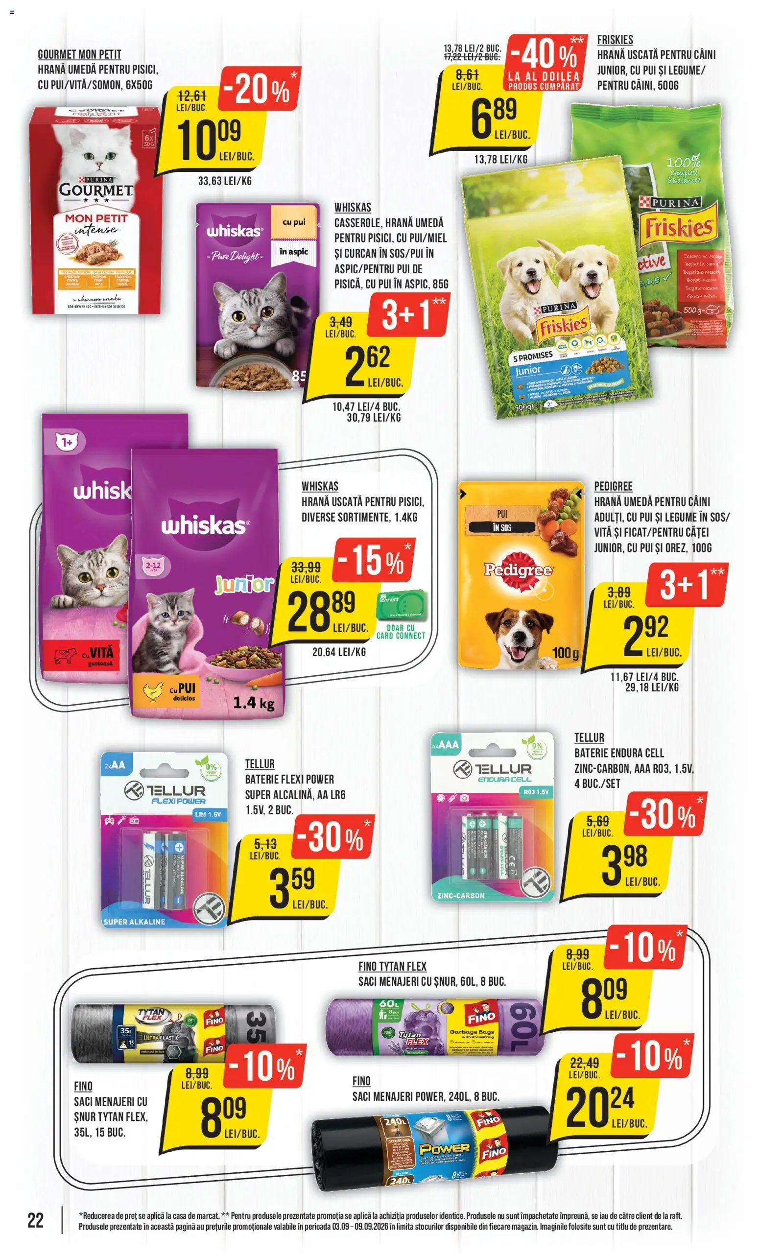 Noul catalog Mega Image – valabil de la 03.09.2026 | Pagină: 22 | Produse: Aplică, Pui, Baterie, Legume