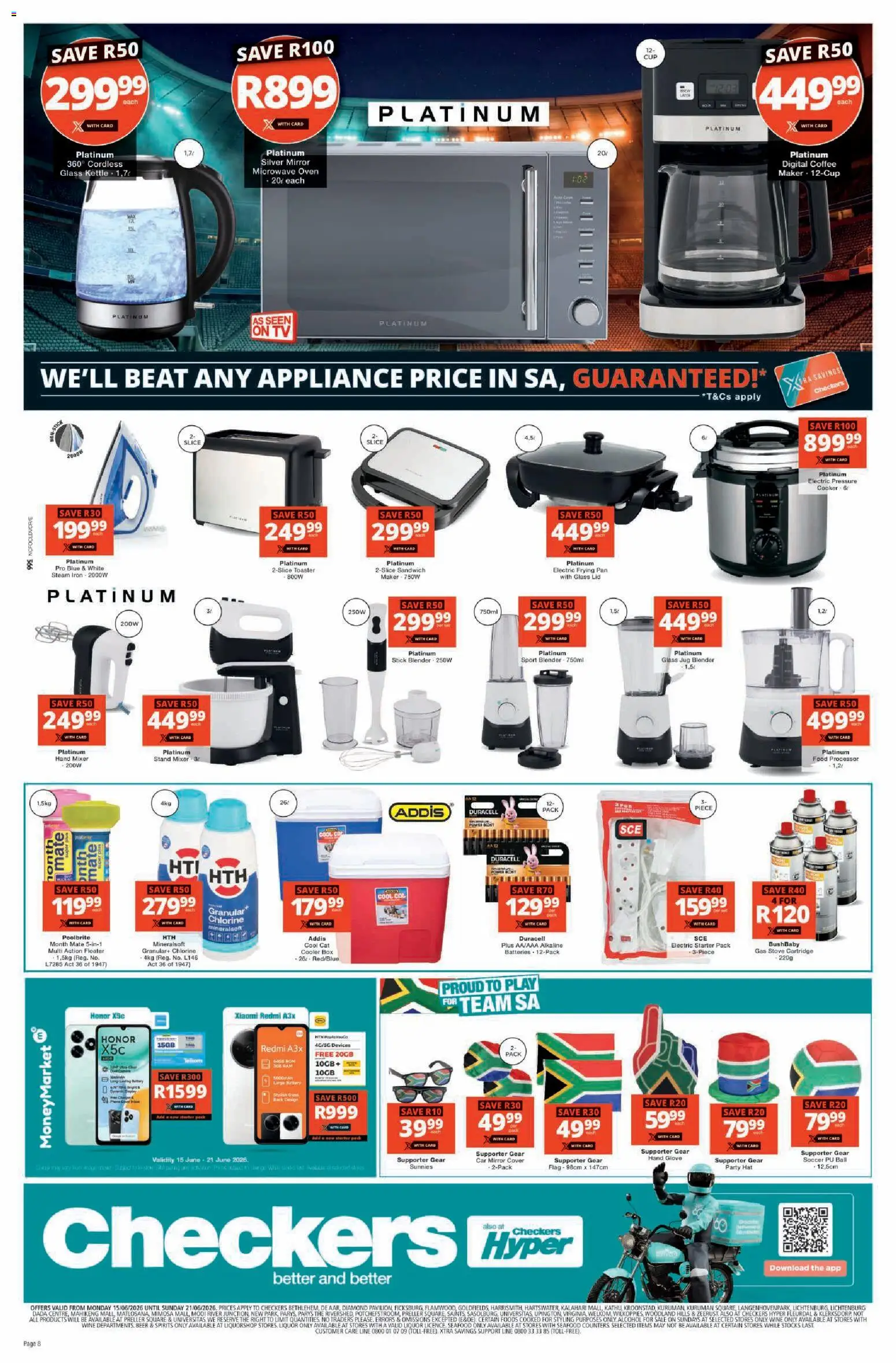 New Checkers catalogue – valid from 15.06.2026 | Page: 8 | Products: Cover, Blender, Wine, Beer