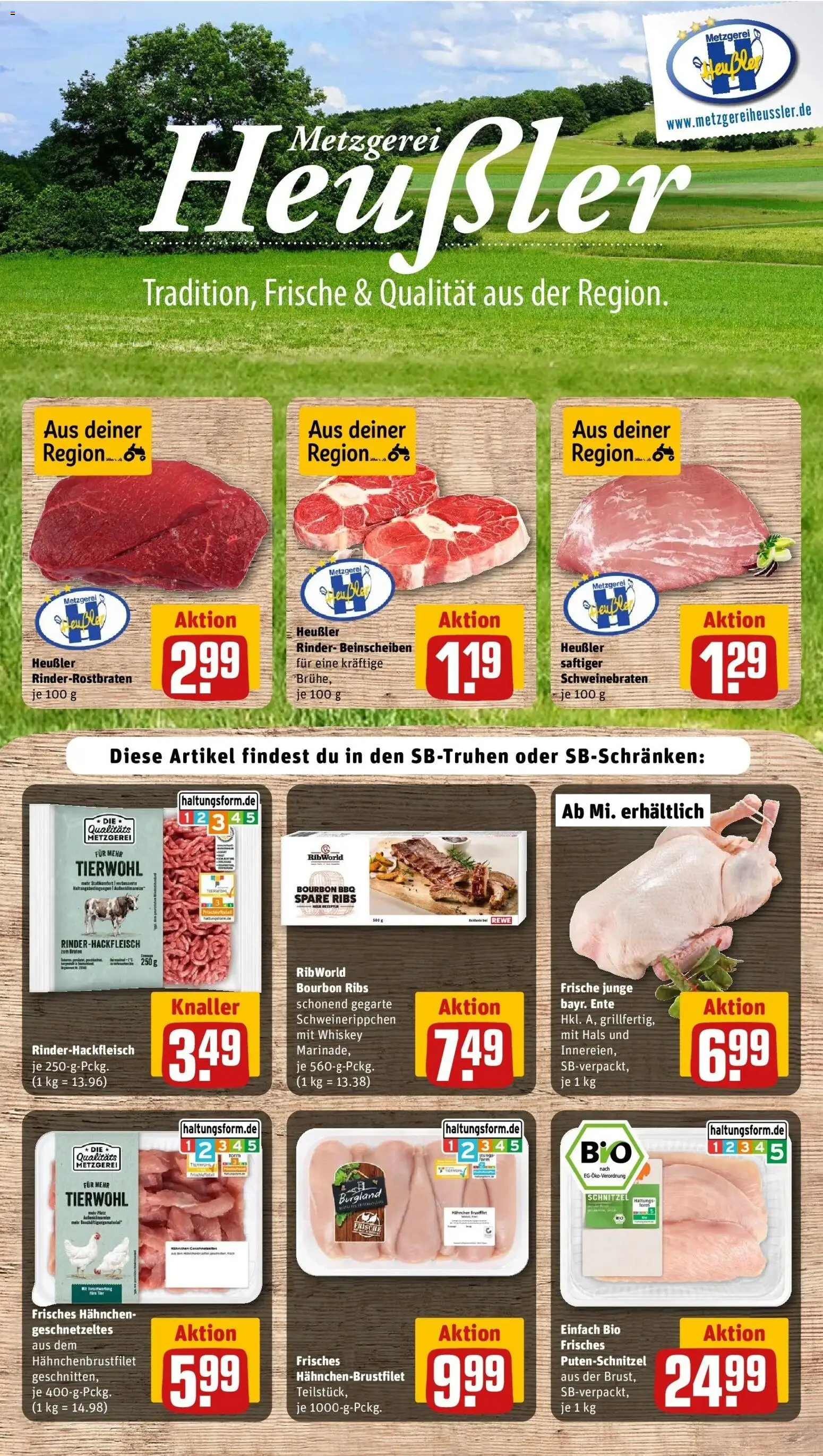 REWE Prospekt ab 28.09.2026 zum Blättern » Angebote | Seite: 16 | Produkte: Hahnchen, Spare ribs, Bourbon, Whiskey