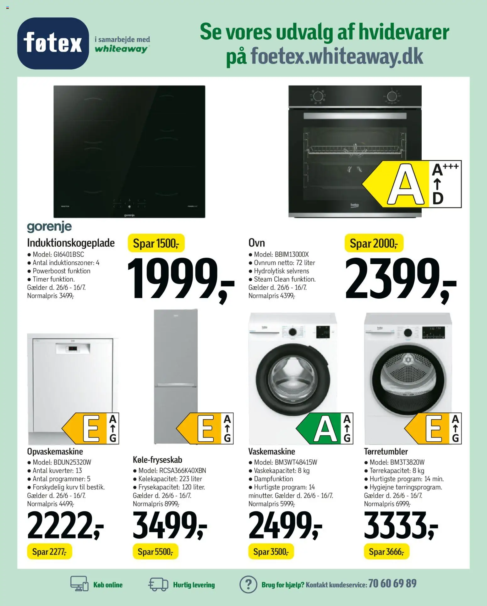 Føtex tilbudsavis – gyldig fra 26/06/2026 | Side: 67 | Produkter: Kurv, Vaskemaskine, Tørretumbler, Opvaskemaskine