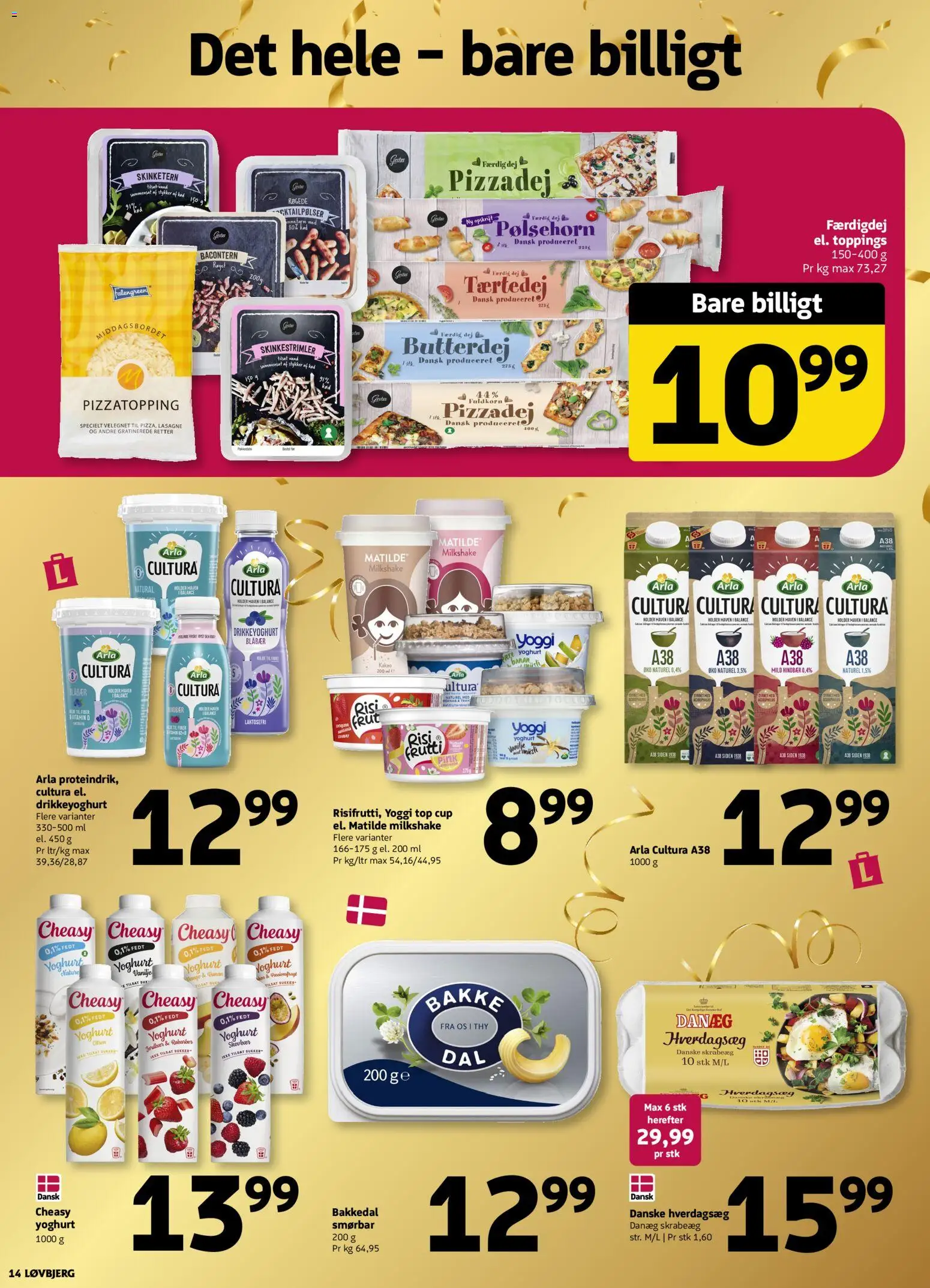 Løvbjerg tilbudsavis – gyldig fra 06.06.2026 | Side: 14 | Produkter: Yoghurt, Hindbær, Drikkeyoghurt, Sukker