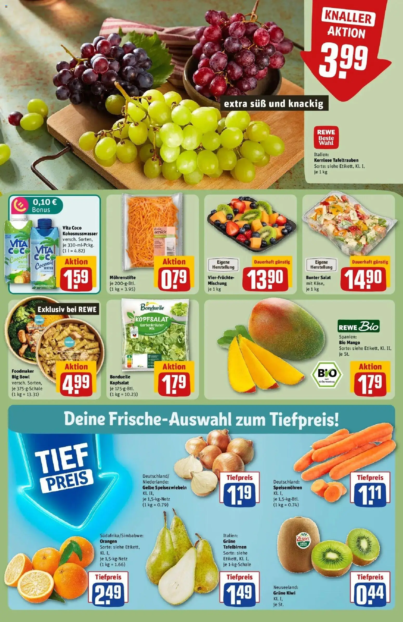 REWE Prospekt ab 21.09.2026 zum Blättern » Angebote | Seite: 12 | Produkte: Orangen, Gemüse, Kiwi, Salat