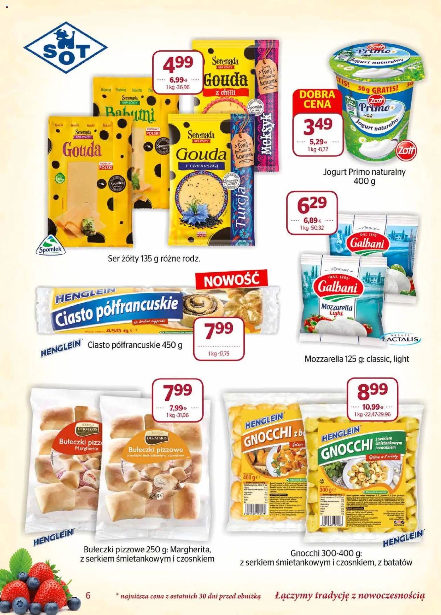 Społem gazetka od 01.06.2026 | Strona: 6 | Produkty: Czarnuszka, Ser, Gnocchi, Mozzarella