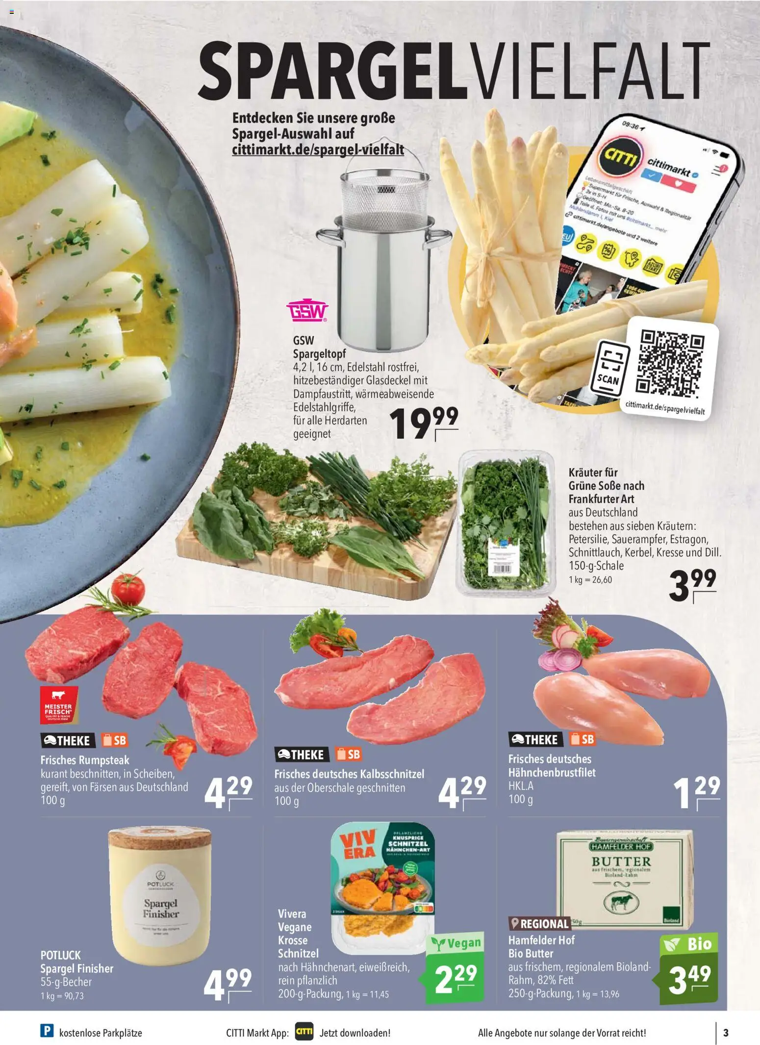 CITTI Markt Prospekt 	 – gültig ab 13.05.2026 | Seite: 3 | Produkte: Rumpsteak, Spargel, Schnitzel, Soße