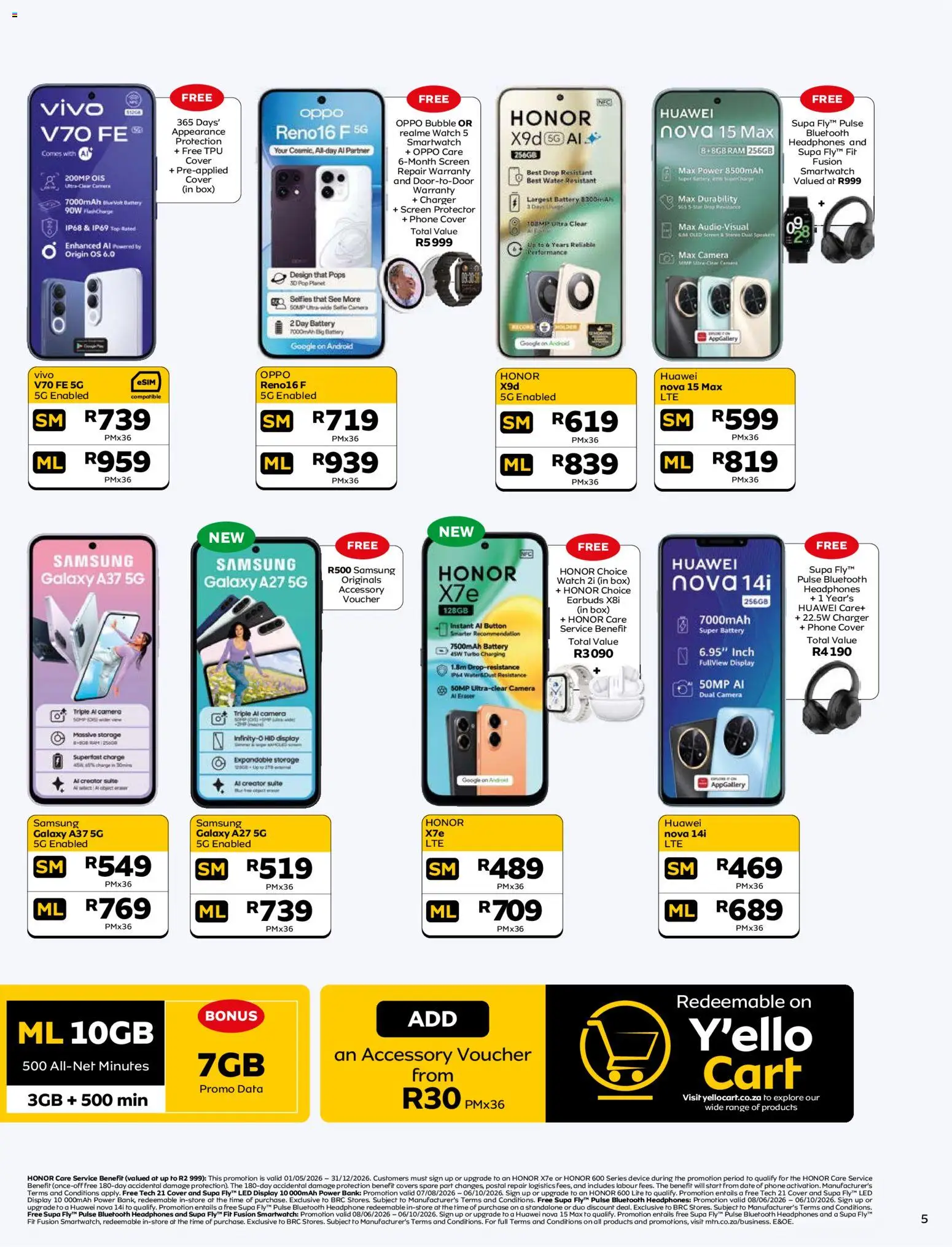 New MTN catalogue – valid from 07/09/2026 | Page: 5 | Products: Cover, Phone, Watch, Camera