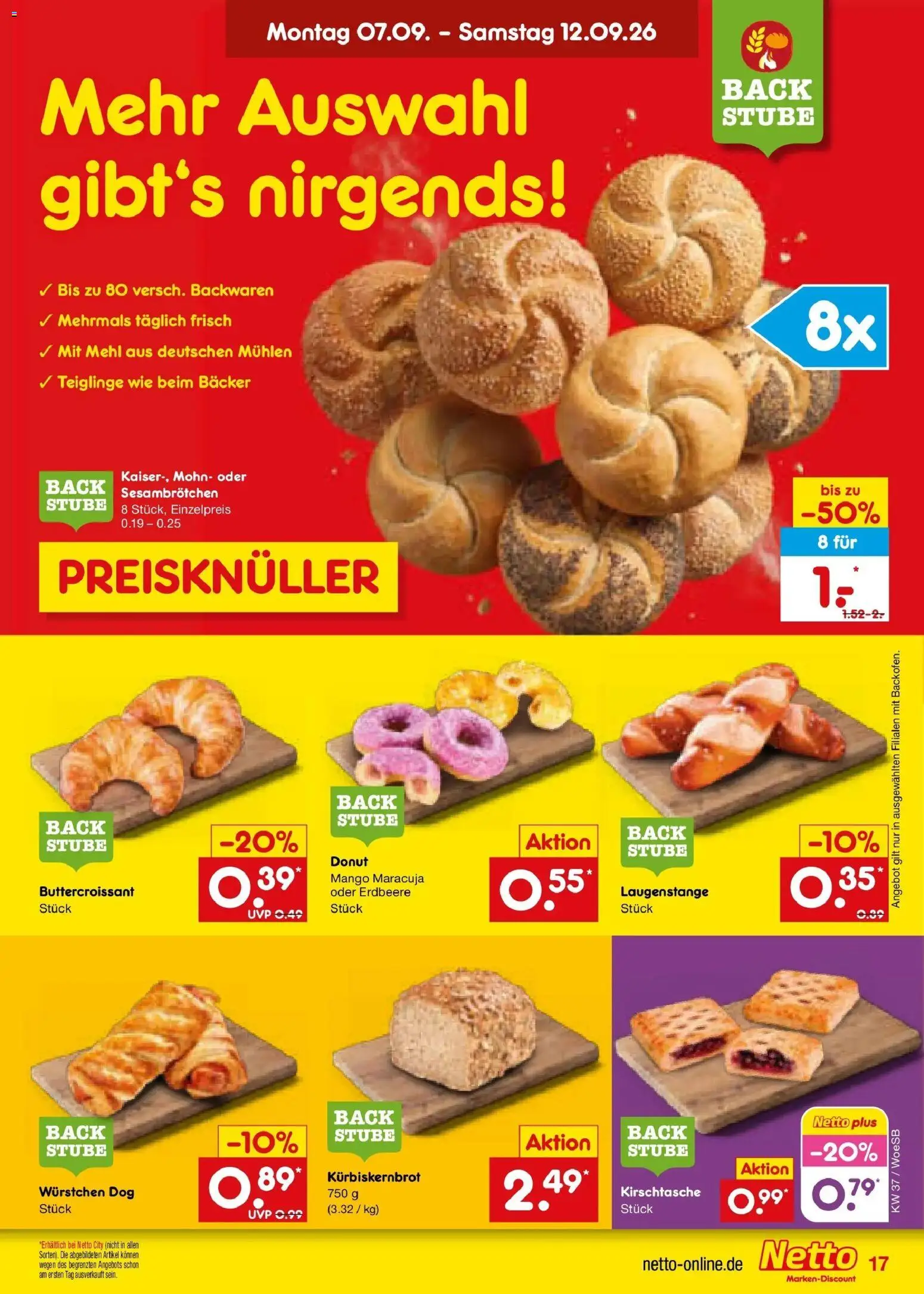 Netto Marken-Discount Prospekt Leonberg – gültig ab 07.09.2026 | Seite: 25 | Produkte: Mehl, Mango