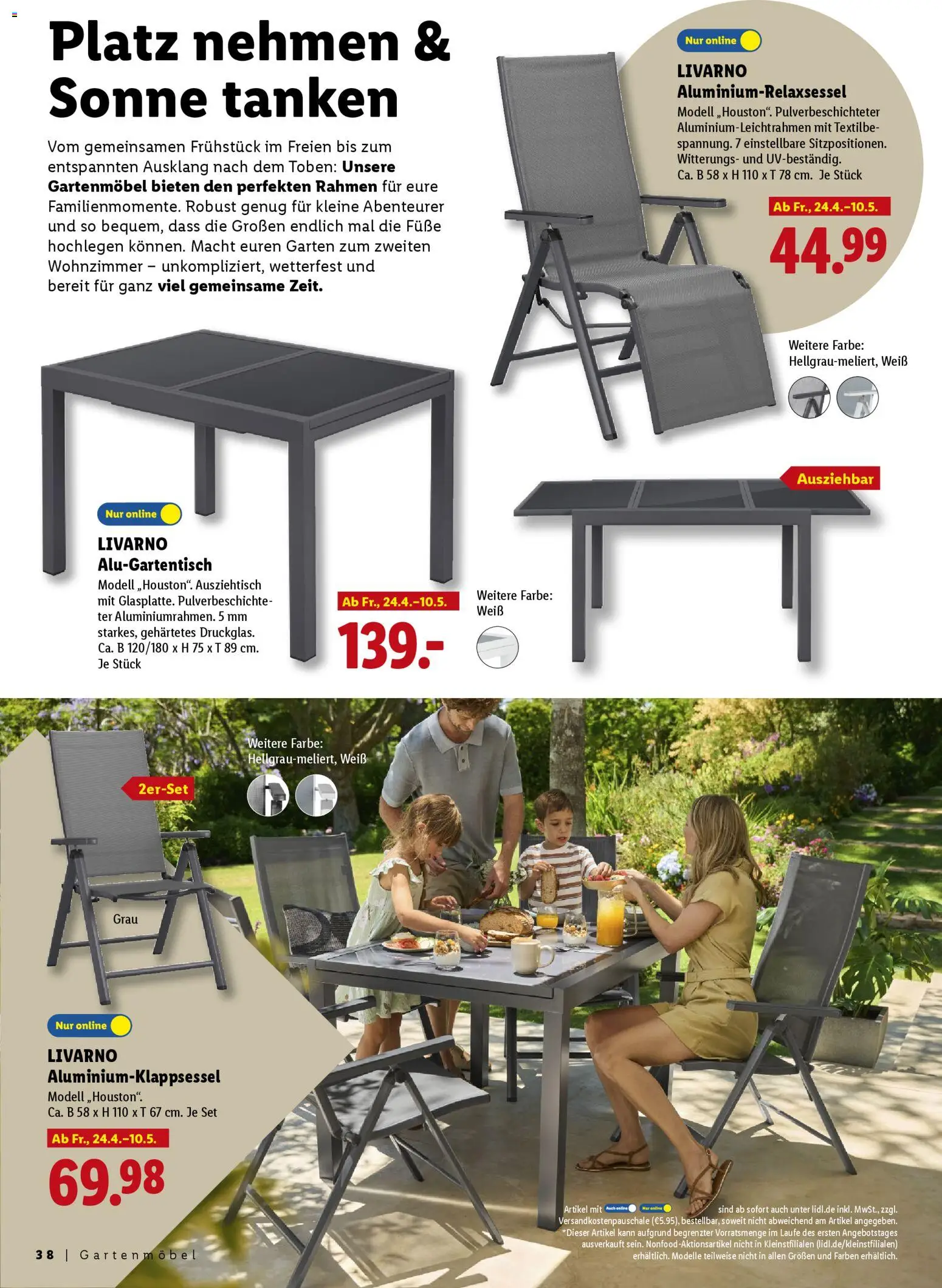 Lidl Prospekt – gültig ab 25.04.2026 | Seite: 38 | Produkte: Gartenmöbel