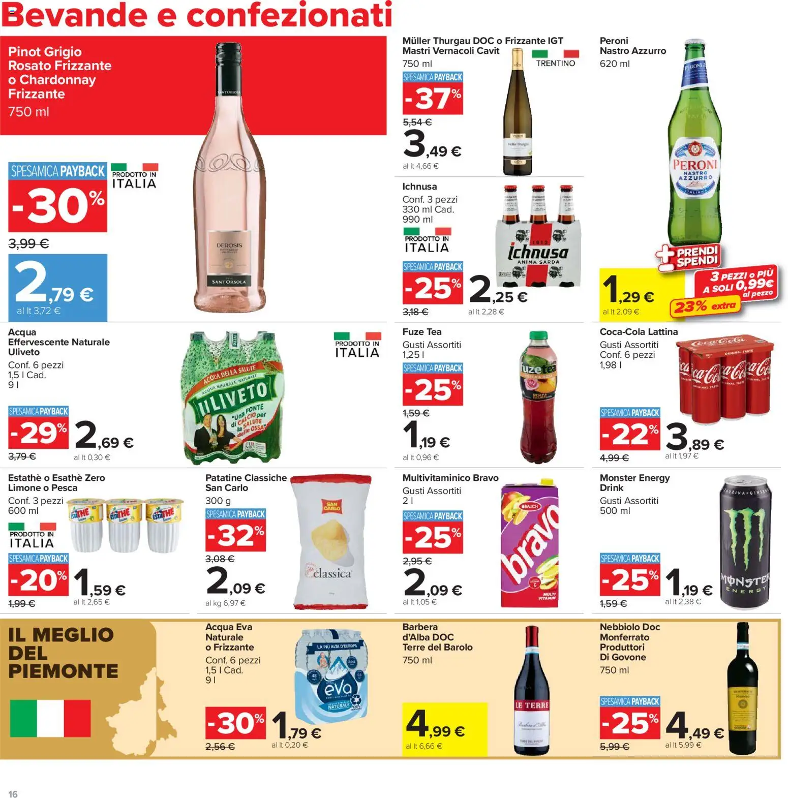 Volantino Carrefour del 19.05.2026 | Pagina: 16 | Prodotti: Patatine, Acqua, Limone, Acqua minerale