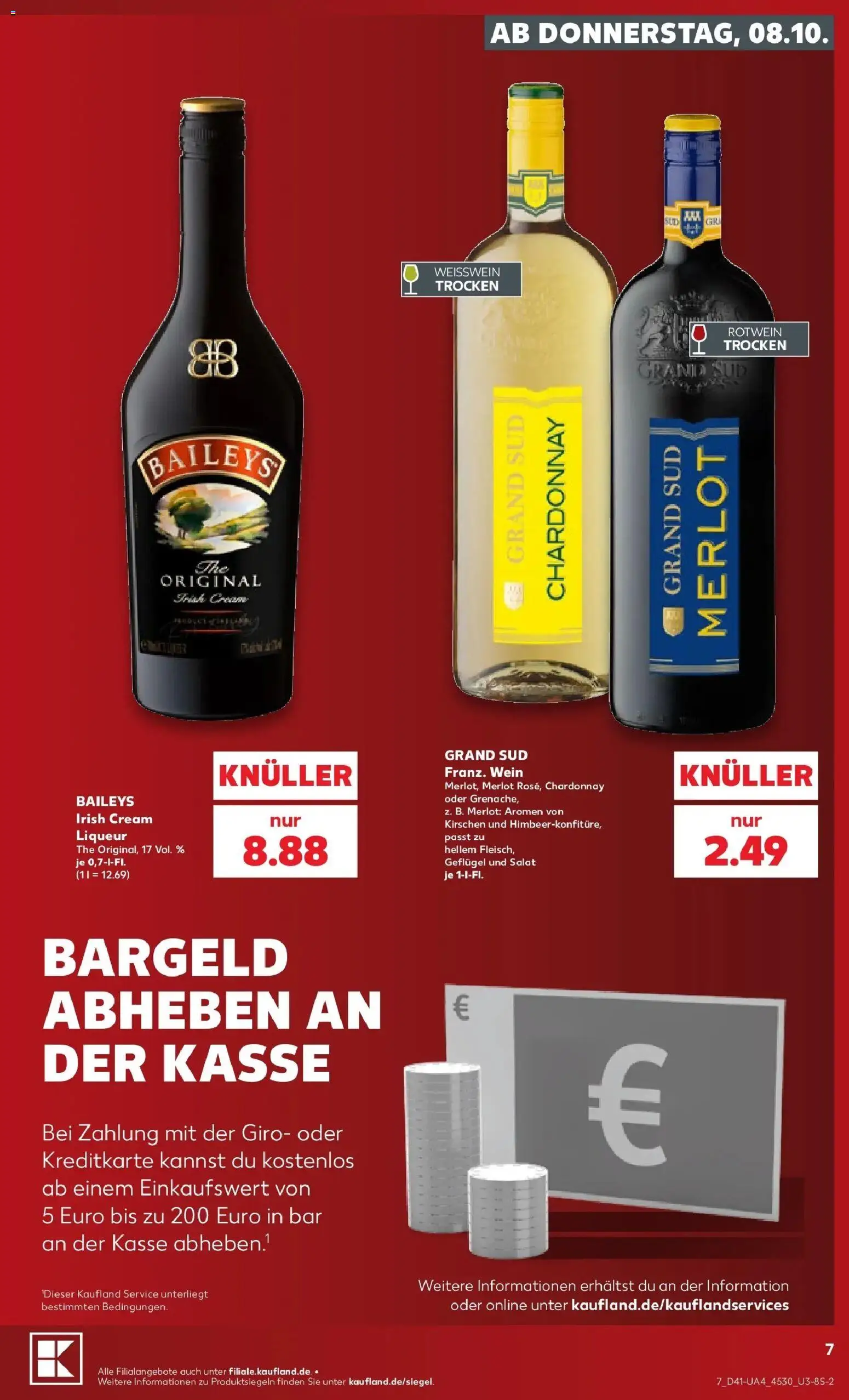 Prospekt Kaufland ab 05.10.2026 » Angebote Online zum Blättern | Seite: 17 | Produkte: Weißwein trocken, Grand sud, Baileys, Wein