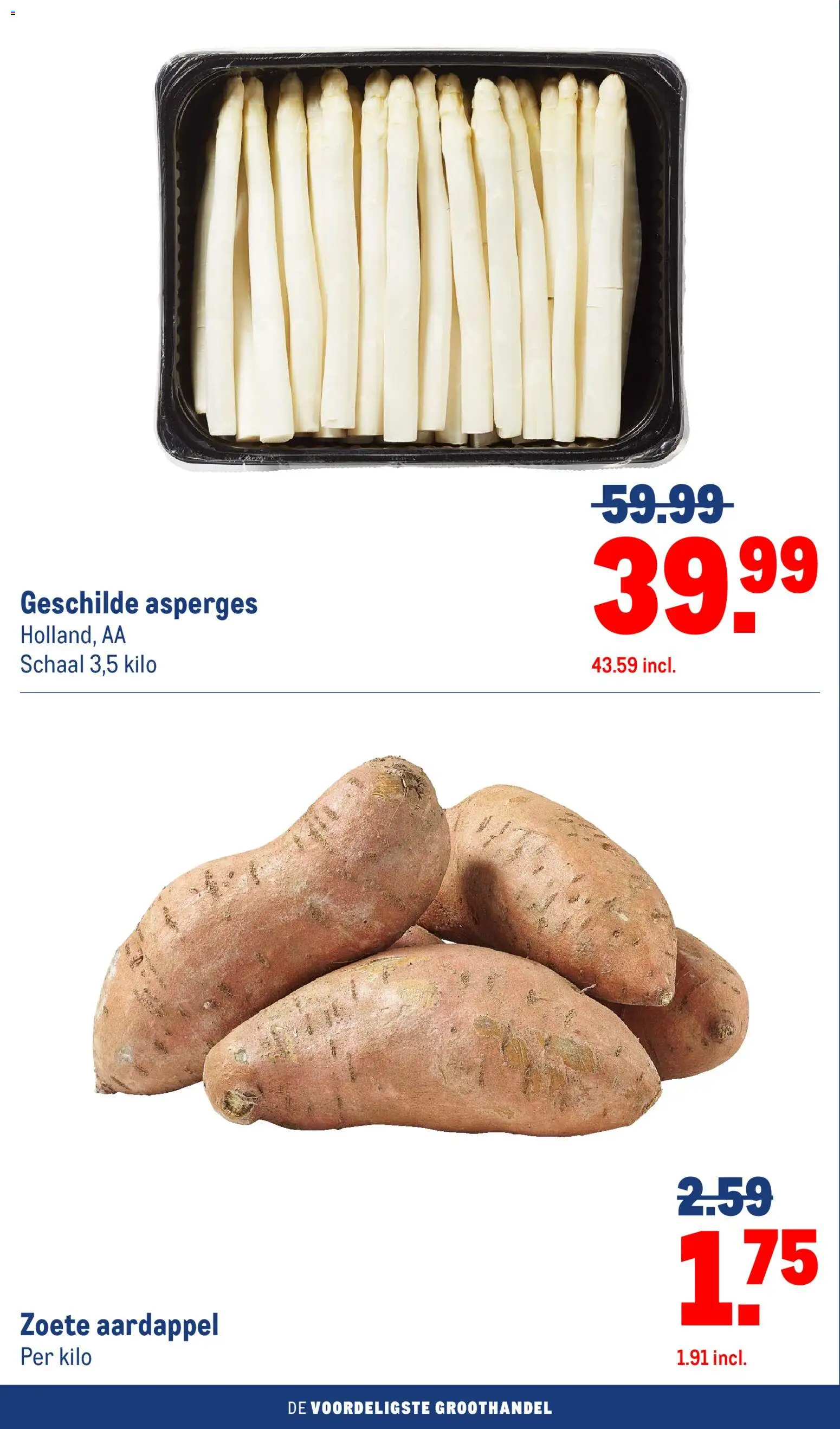 {H1} | Pagina: 6 | Producten: Aardappel, Zoete Aardappel, Asperges, Schaal