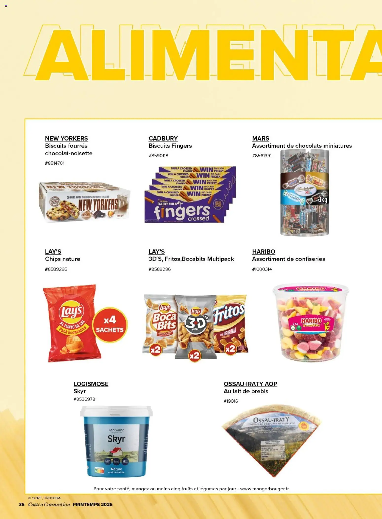 {H1} | Page: 36 | Produits: Cookies, Lait, Fromage, Biscuits