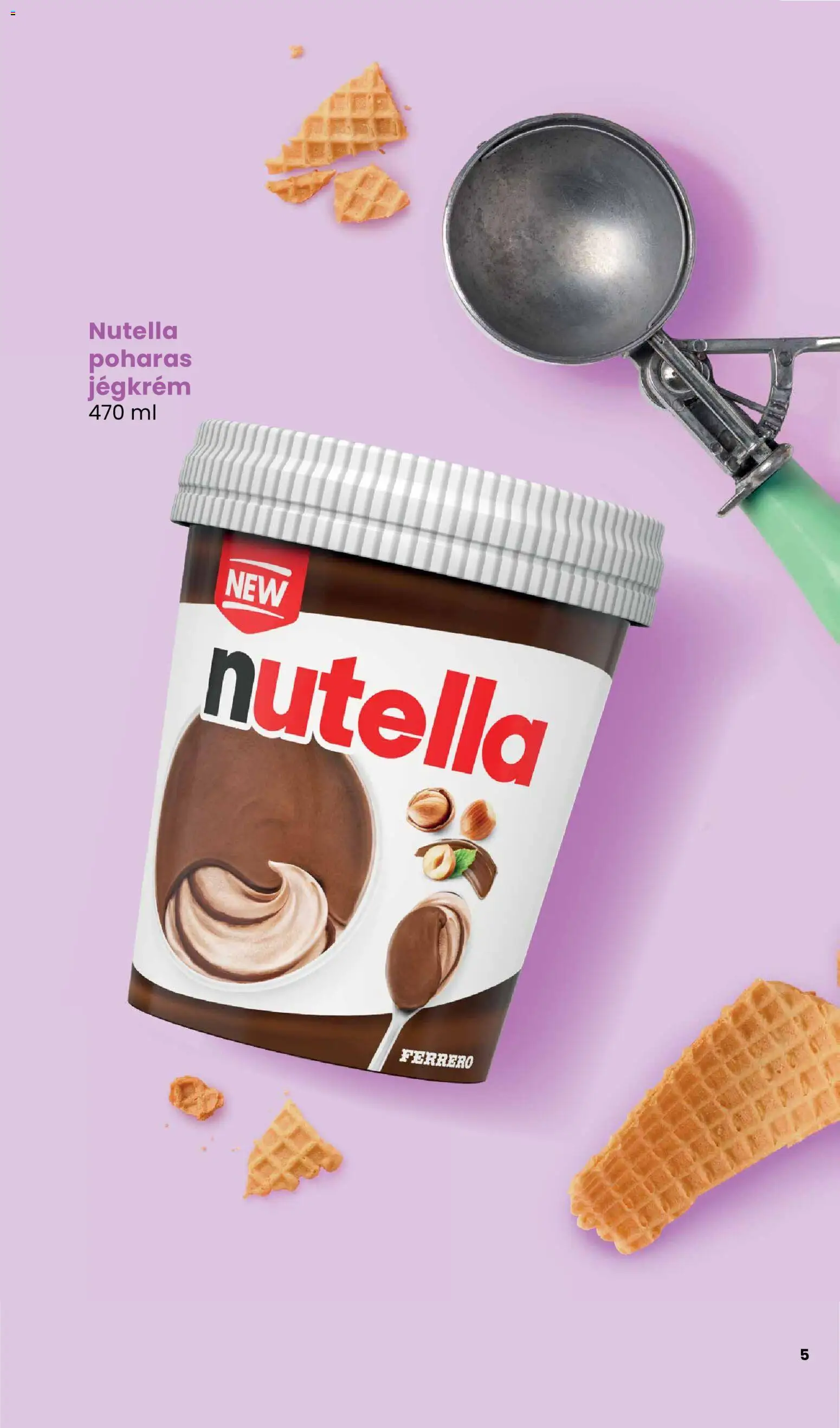Spar akciós ujság - amely érvényes a következő dátumtól: 2026.05.14. | Oldal: 5 | Termékek: Nutella, Jégkrém