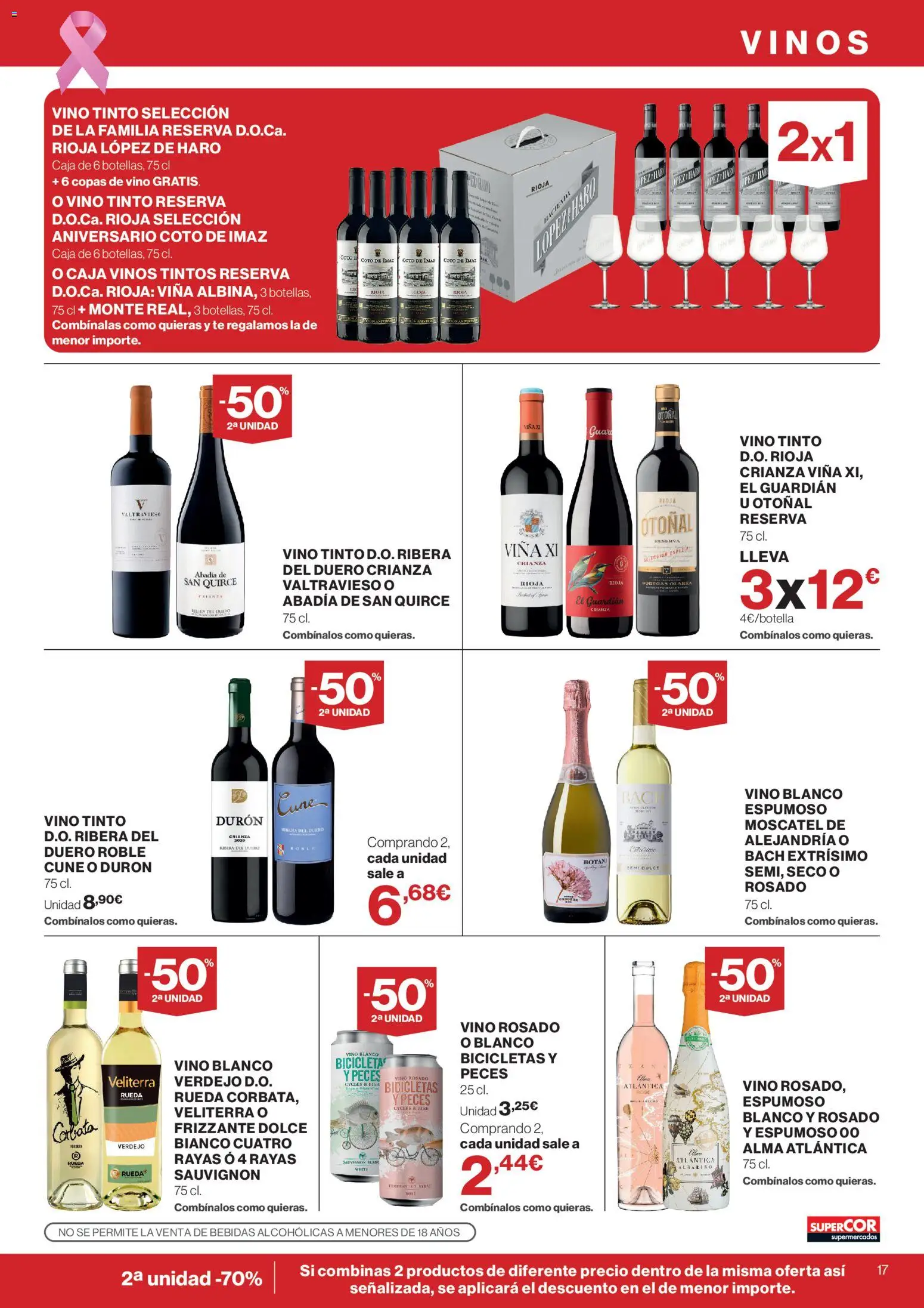 Supercor folleto │ válido desde el 15/10/2026 | Página: 17 | Productos: Vino rosado, Vino, Vino blanco, Caja