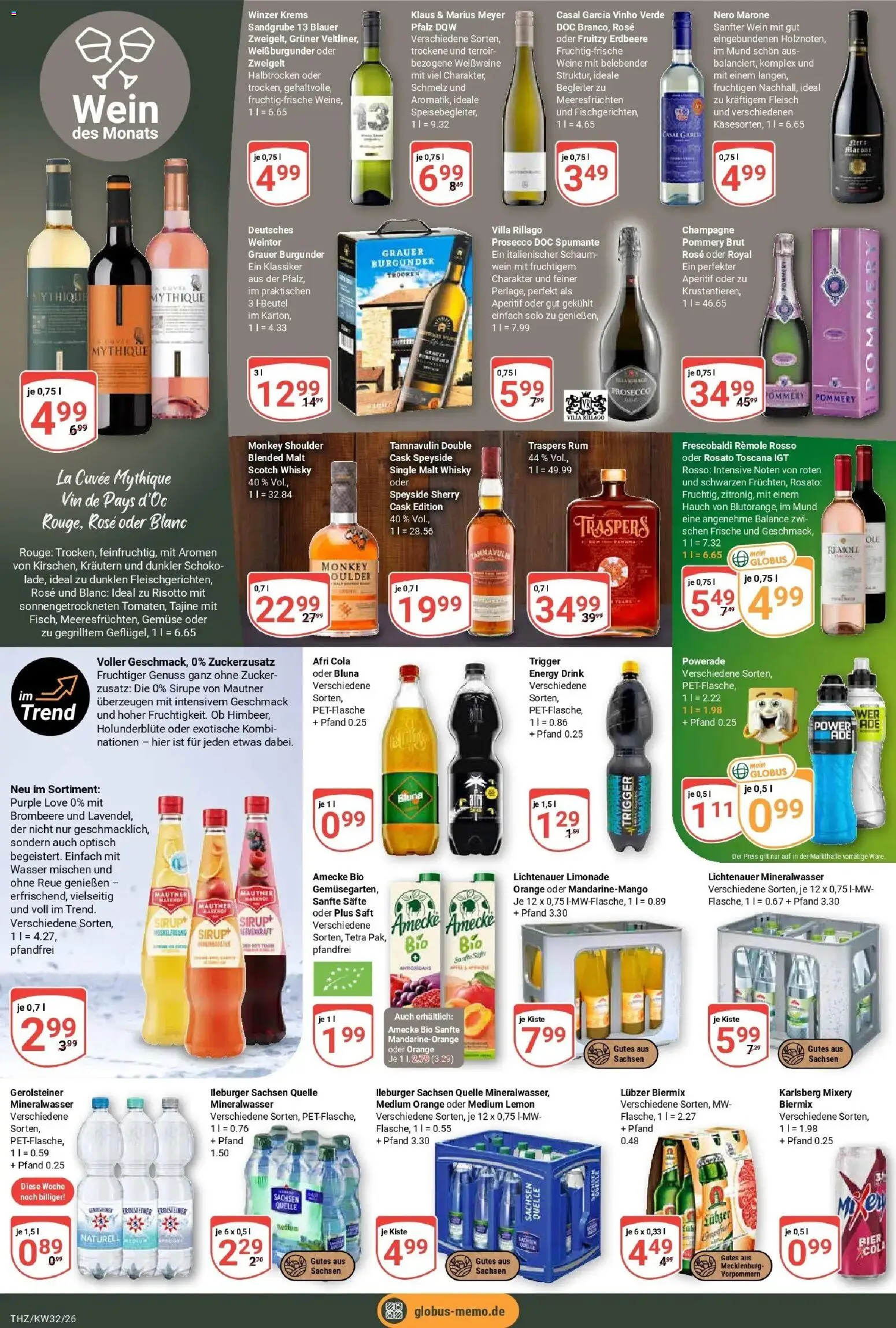 Globus Prospekt Zeitz (ab 03.08.2026) » Angebote online | Seite: 16 | Produkte: Rum, Rouge, Mixery, Wein