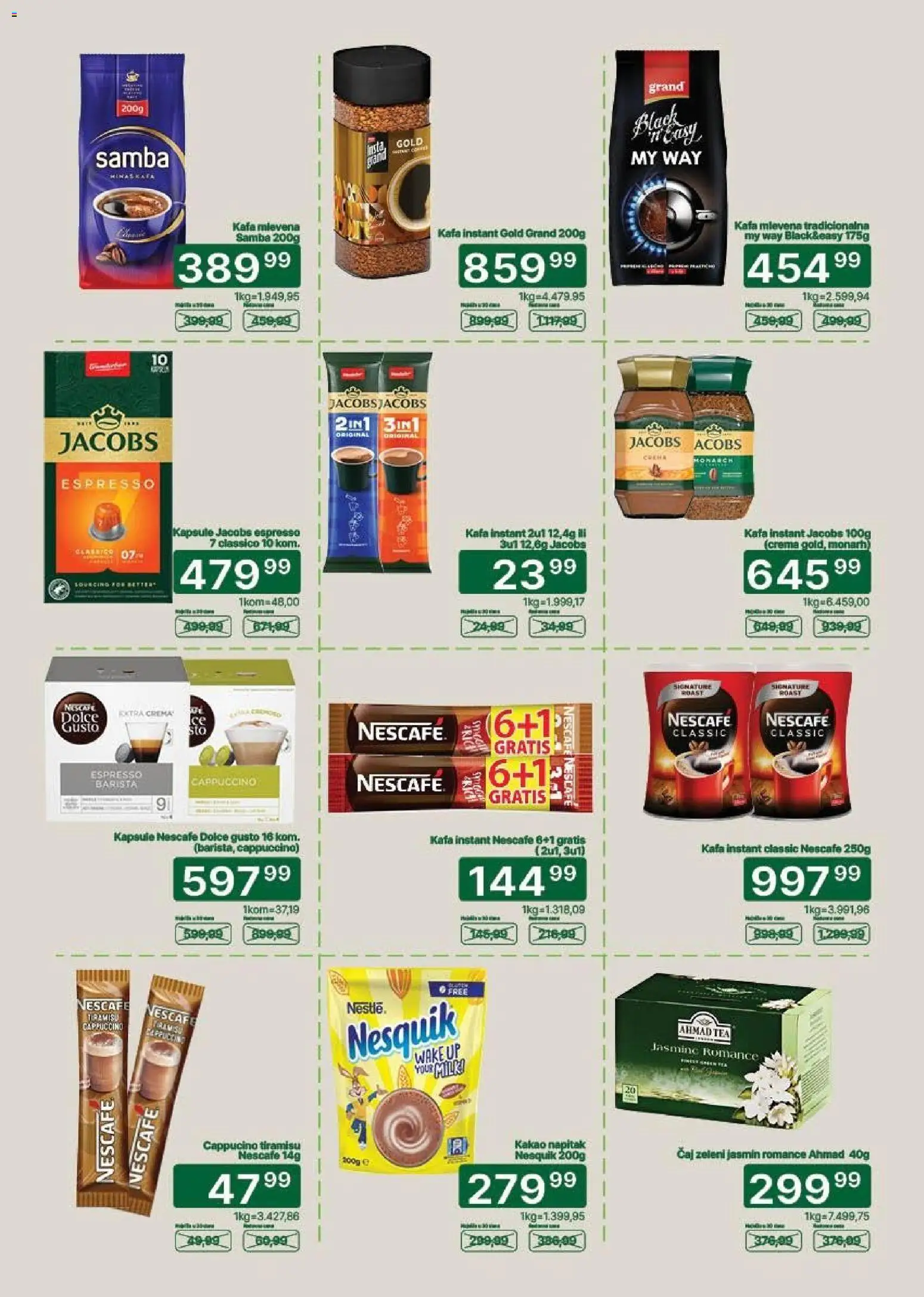 Univerexport katalog - važi od 25.05.2026 | Strana: 16 | Proizvode: Dolce Gusto, Kapsule, Nesquik, Čaj