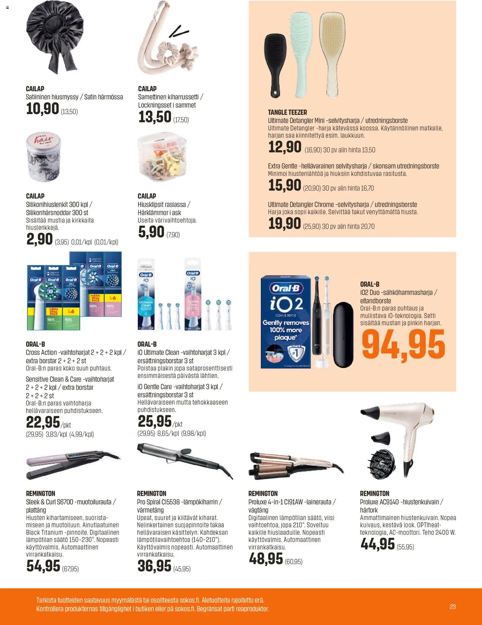 Sokos tarjoukset – voimassa 10.06.2026 alkaen | Sivu: 23 | Tuotteet: Sähköhammasharja, Harja