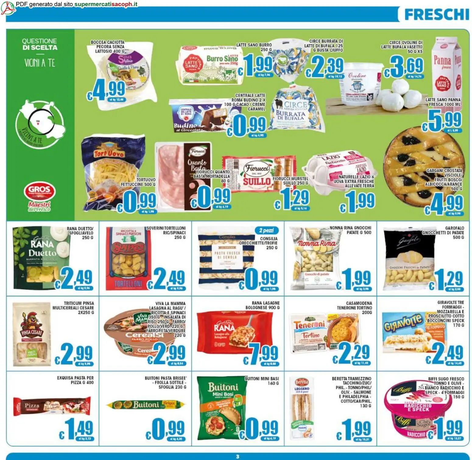 Volantino Sacoph del 31/07/2026 | Pagina: 3 | Prodotti: Pollo, Insalata, Latte, Farro