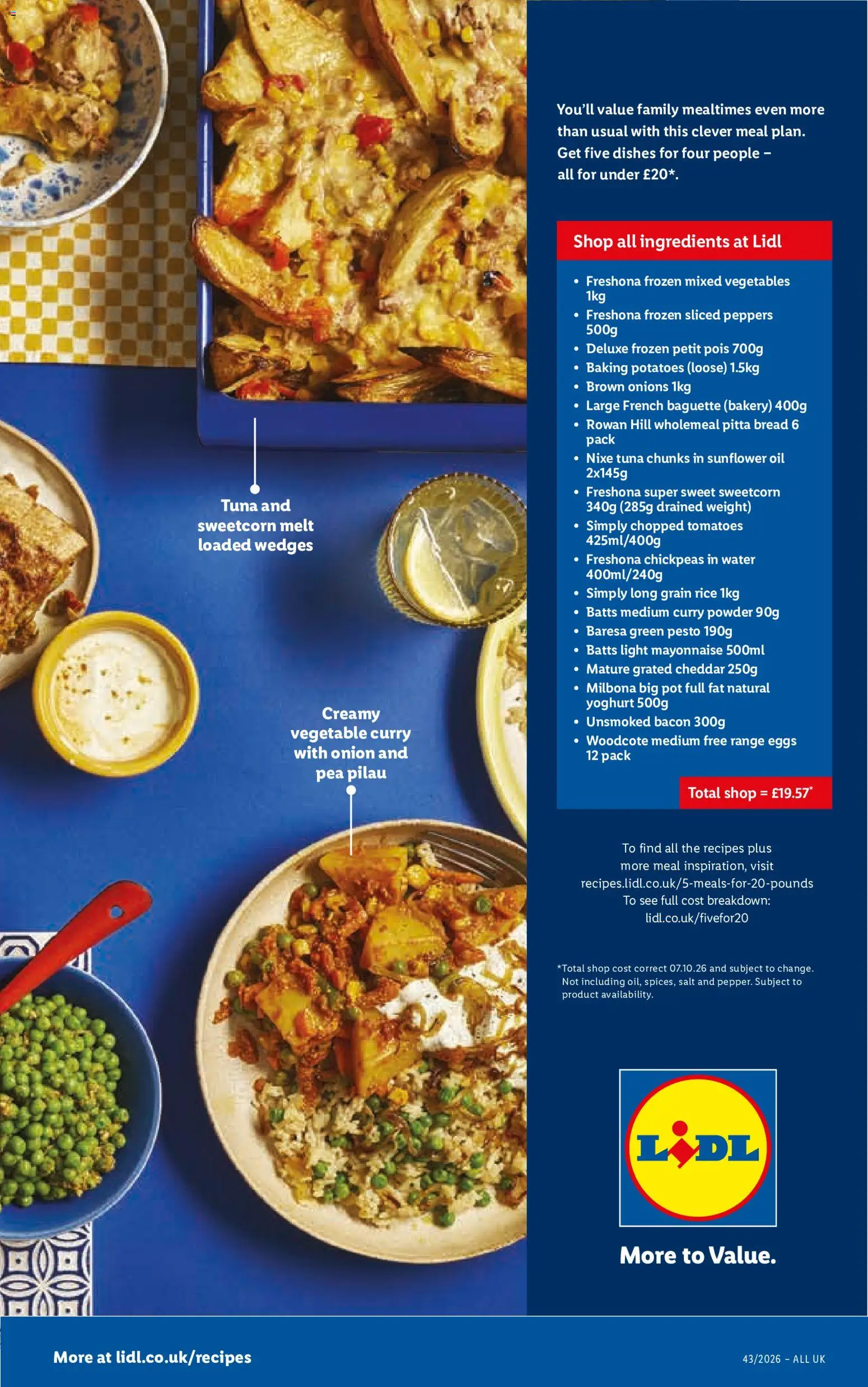{H1} | Page: 13 | Products: Mixed vegetables, Sunflower oil, Mayonnaise, Bakery