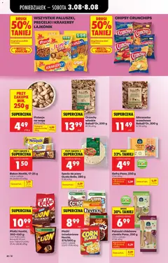 Pogląd oferty "Gofry Pano, 250 g, Drugi 32% taniej. Każdy z 2 sztuk" - ważna od 03.08.2026 | Strona: 60